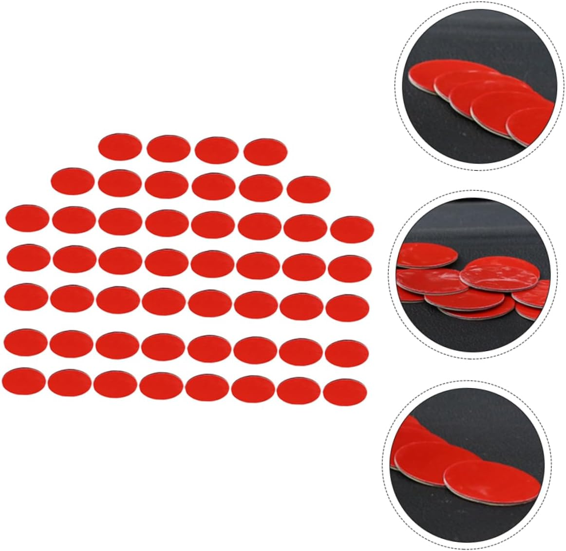 50Pcs Car Perfume Seat Glue Double Sided Tape Strong PVC Glue Material Self-Adhesive round Tapes for Car Ornament