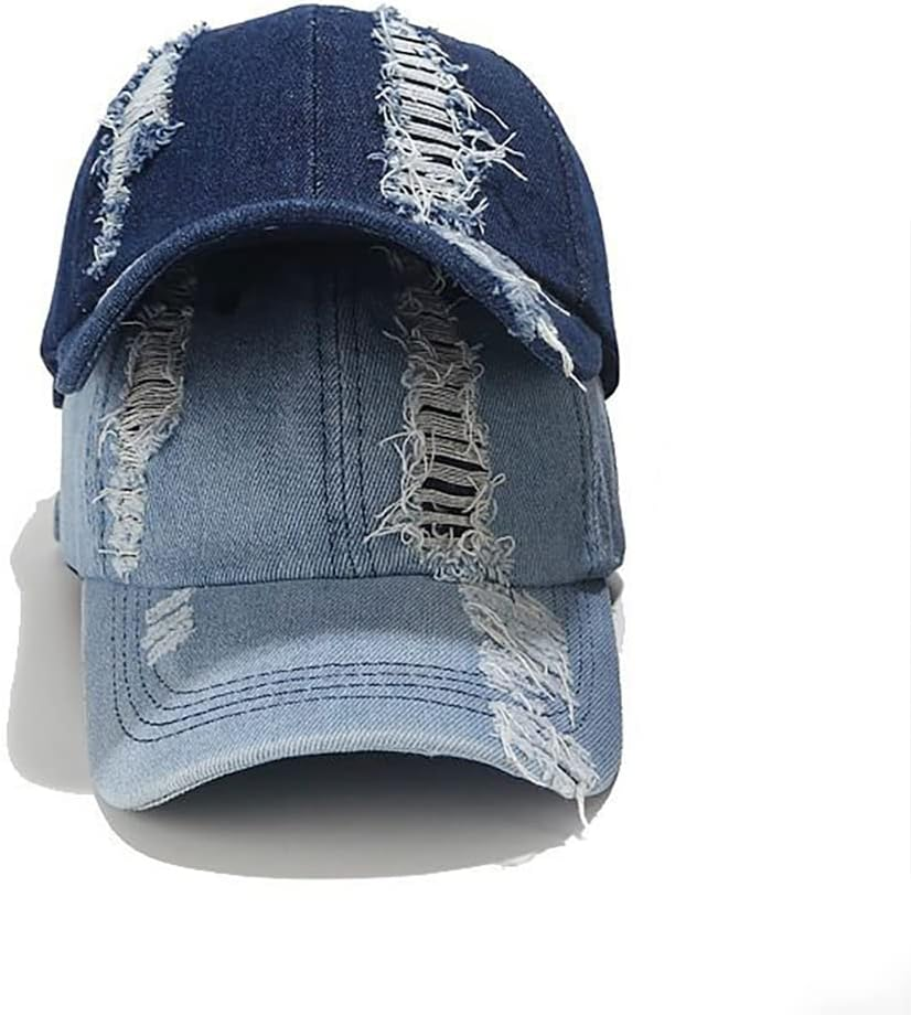XYIYI Vintage Washed Distressed Baseball Cap Adjustable Cotton Dad Hat for Women Men - Black image number 5