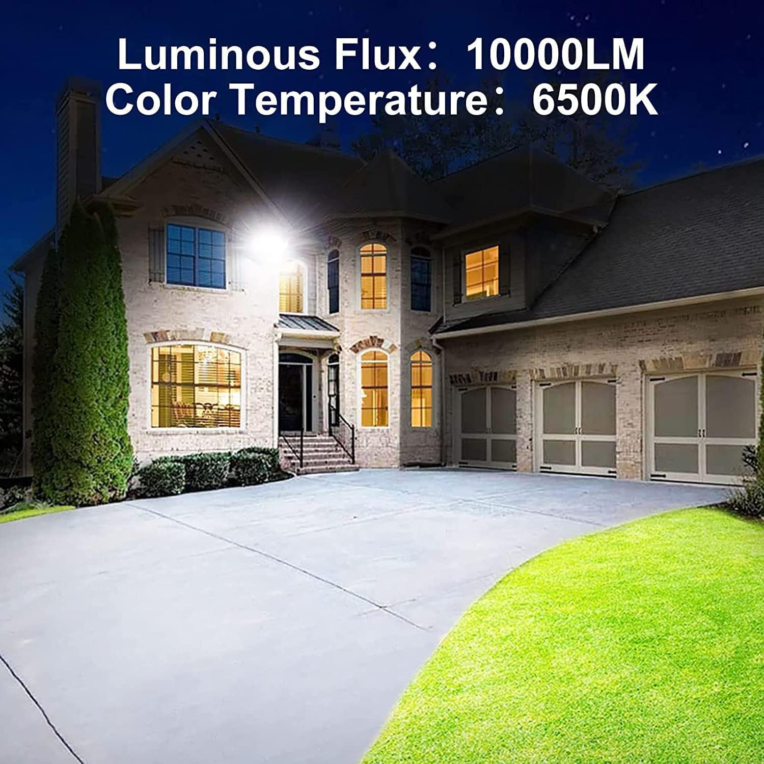 LED Flood Light Outdoor 100W, CREATESTAR LED Floodlights 6500K Daylight White Security Lights IP66 Waterproof Led Spot Light Work Light for Yard, Garage, Garden, Park, Playground, Parking Lot image number 3