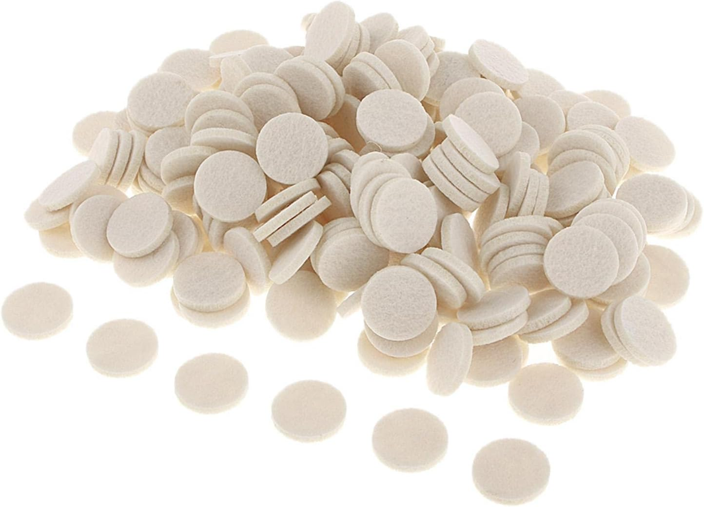 Qianly Bulk Pack of 200 Essential Oil Diffuser Pads for Locket Necklace and Car, Beige image number 5