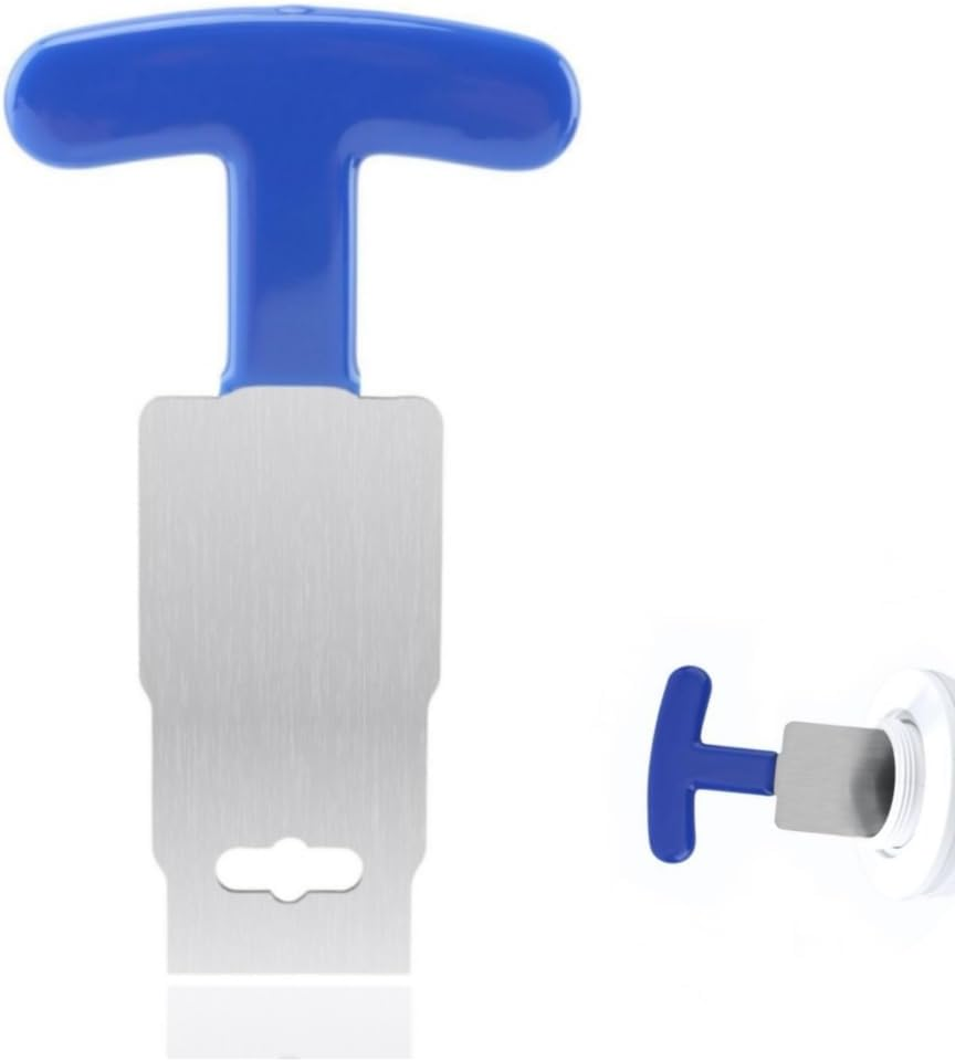 Pool Plug Removal Tool,Stainless Steel Pools Eyeball Seat Removal Tool with Rubber Handle for Above& Inground Pool Spa Return Jet Plug Nozzles Inlet Fittings,Compatible with SP1419A-SP1419E Hayward image number 5