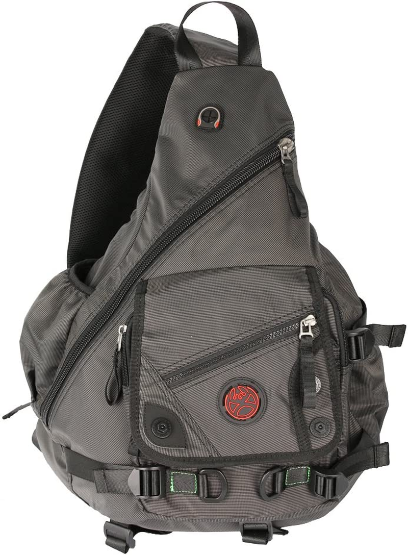 Kawei Knight Large Sling Bag Laptop Backpack Cross Body Messenger Bag Shoulder Travel Rucksack