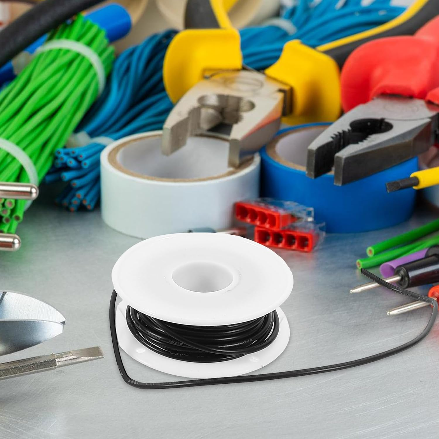 Gatuida 18 Awg Copper Wire Connection - 5M Insulated Electrical Cable for Electronics and DIY Projects 300V Rated 5 Rolls image number 3