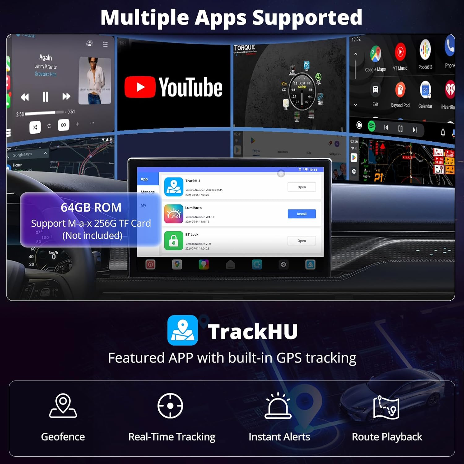 CB6 Carplay AI Box - 2025 Upgrade Wireless Carplay Adapter, Plug & Play Android AI Box with Drivechat, GPS, Compatible with Youtube, Android 13, 2 BT, 4G LTE, 4G+64G, Black image number 6