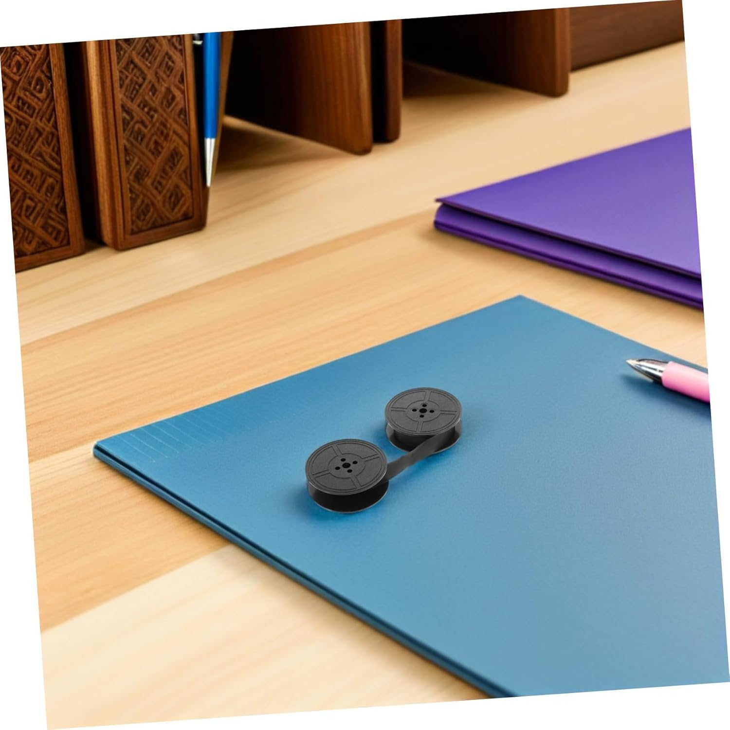 CAXUSD 3Pcs Twin Spool Typewriter Ink Ribbon Replacement for Models Nylon Compatible with Vintage Manual Typewriters for Home Office Use image number 1