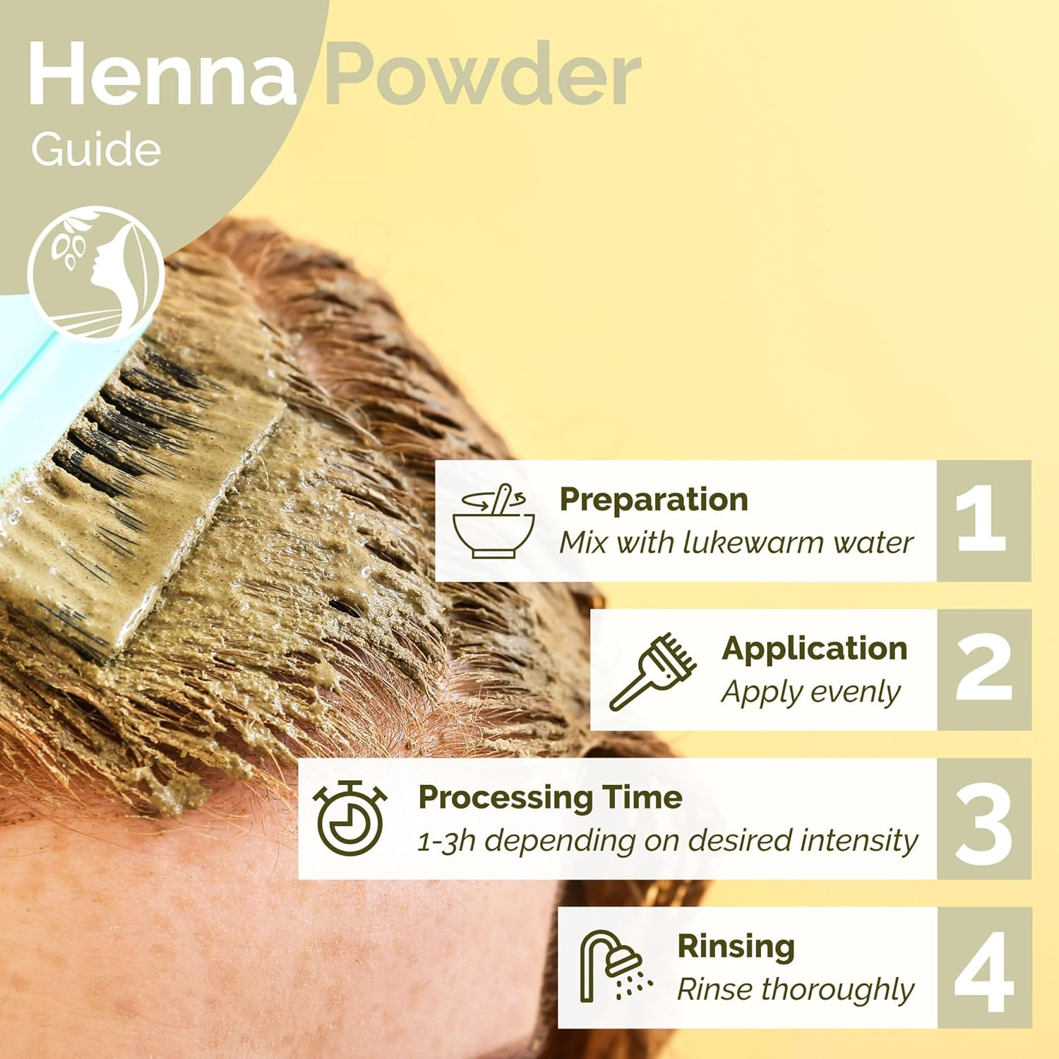 Fatima'S Garden Pure Moroccan Henna Powder - 100% Natural Fine Powder Hair Dye and Treatment - 150G image number 1