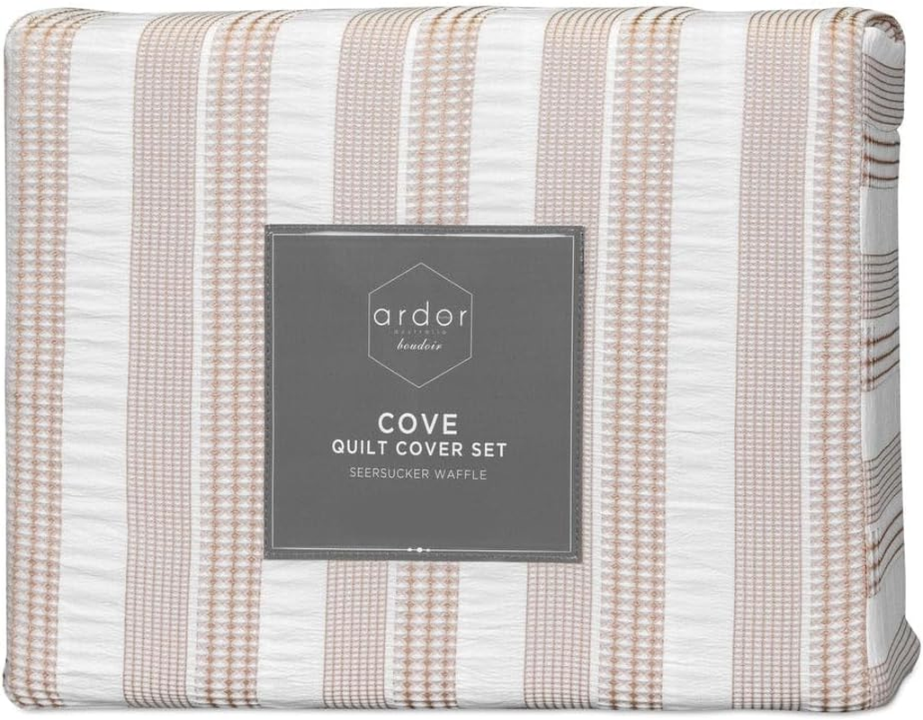 Ardor Boudoir Cove Textured Quilt Cover Set, Rose Dust, Queen image number 2