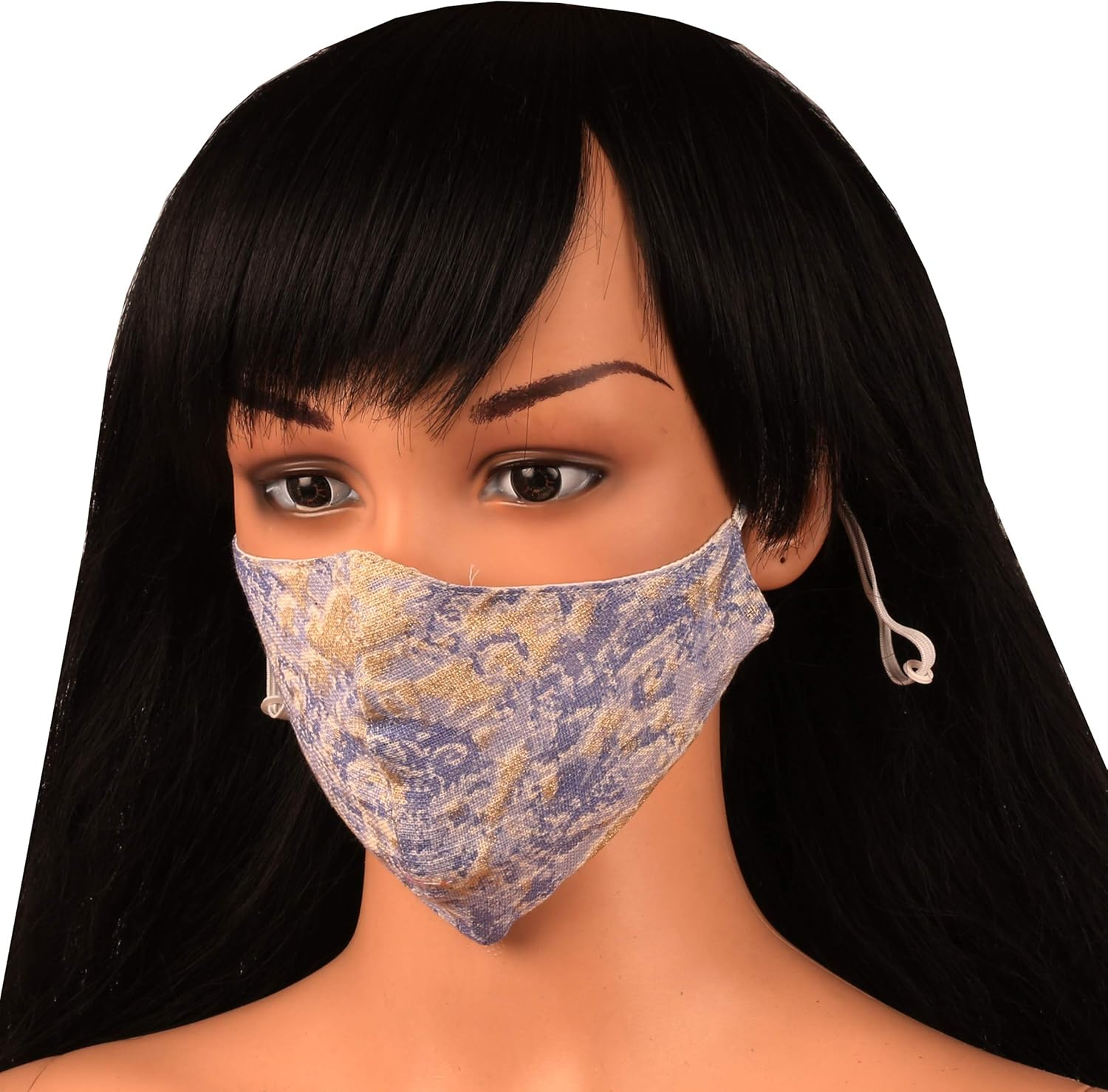 Touchstone Cotton Adjustable Filter Pocket 3 Layer Face Mask Reusable Washable for Men, Women image number 6