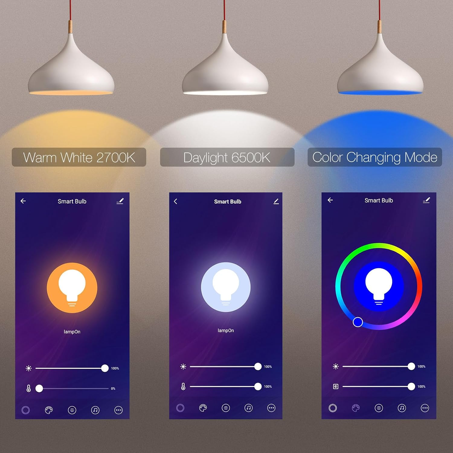Uantii Smart Light Bulb 13W Tuya Wifi Smart Bulb Led Lamp E27 RGB Smart Light Bulbs Wireless Remote Control Smart Lamps for Alexa and Google Assistant image number 5