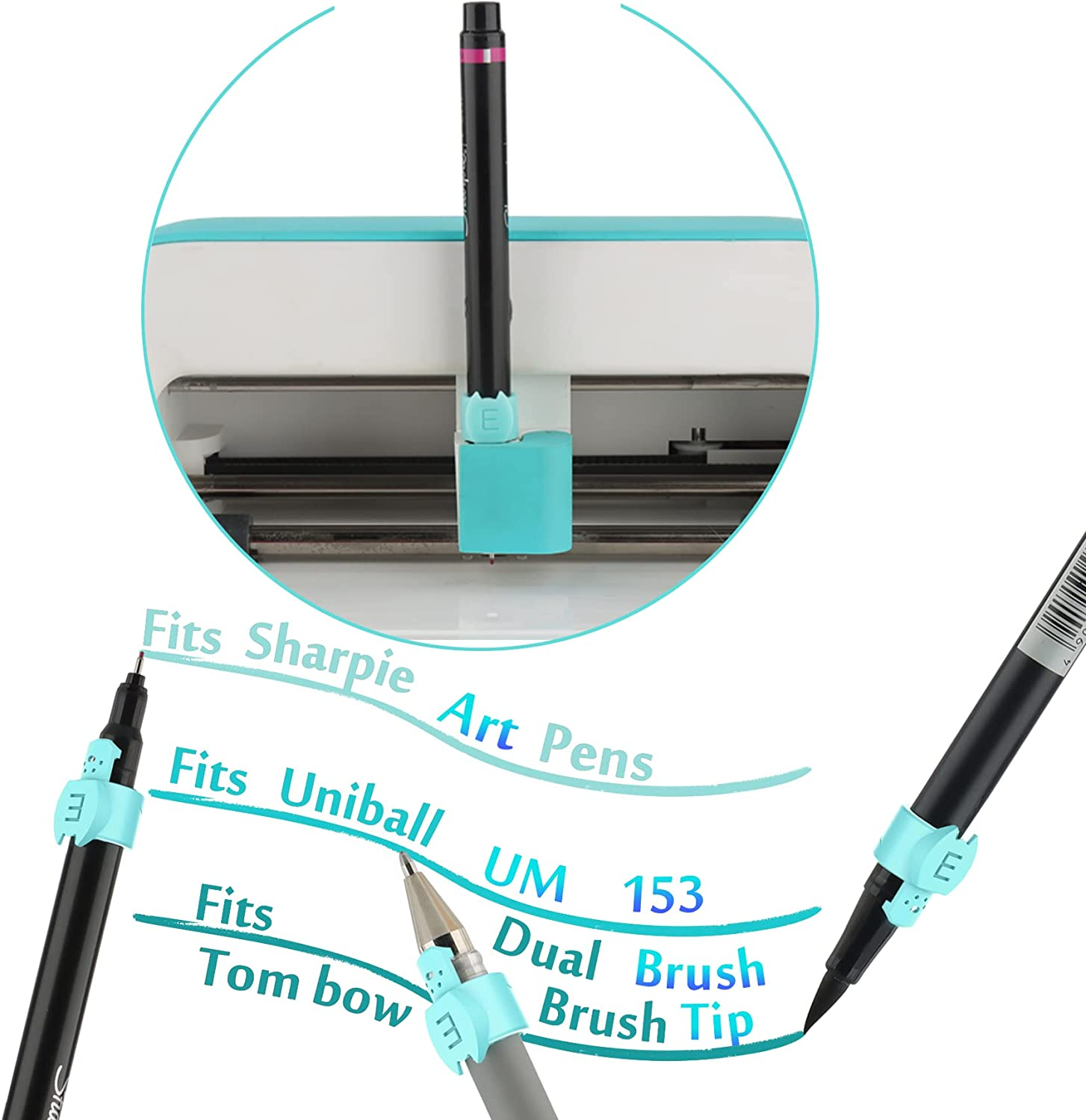 Craverland Pen Adapter Set for Cricut Joy - 8 Pack Pen Adapters Work with Cricut/Sharpie and Other Pens Markers Compatible with Cricut Joy image number 3