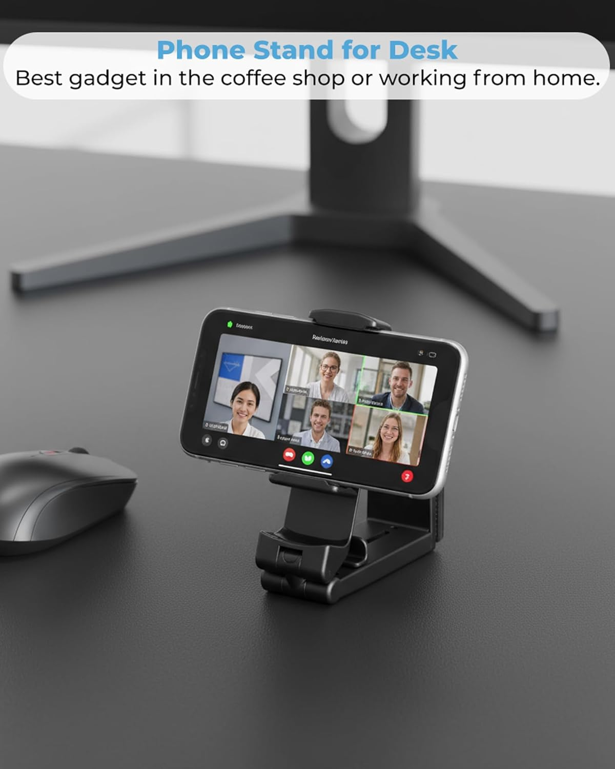 EKOWEE 2 Pack Universal in Flight Airplane Phone Holder Mount, Hands Free Viewing with Multi-Directional Dual 360 Degree Rotation, Pocket Size Must Have Airplane Travel Essential Accessory for Flying image number 1