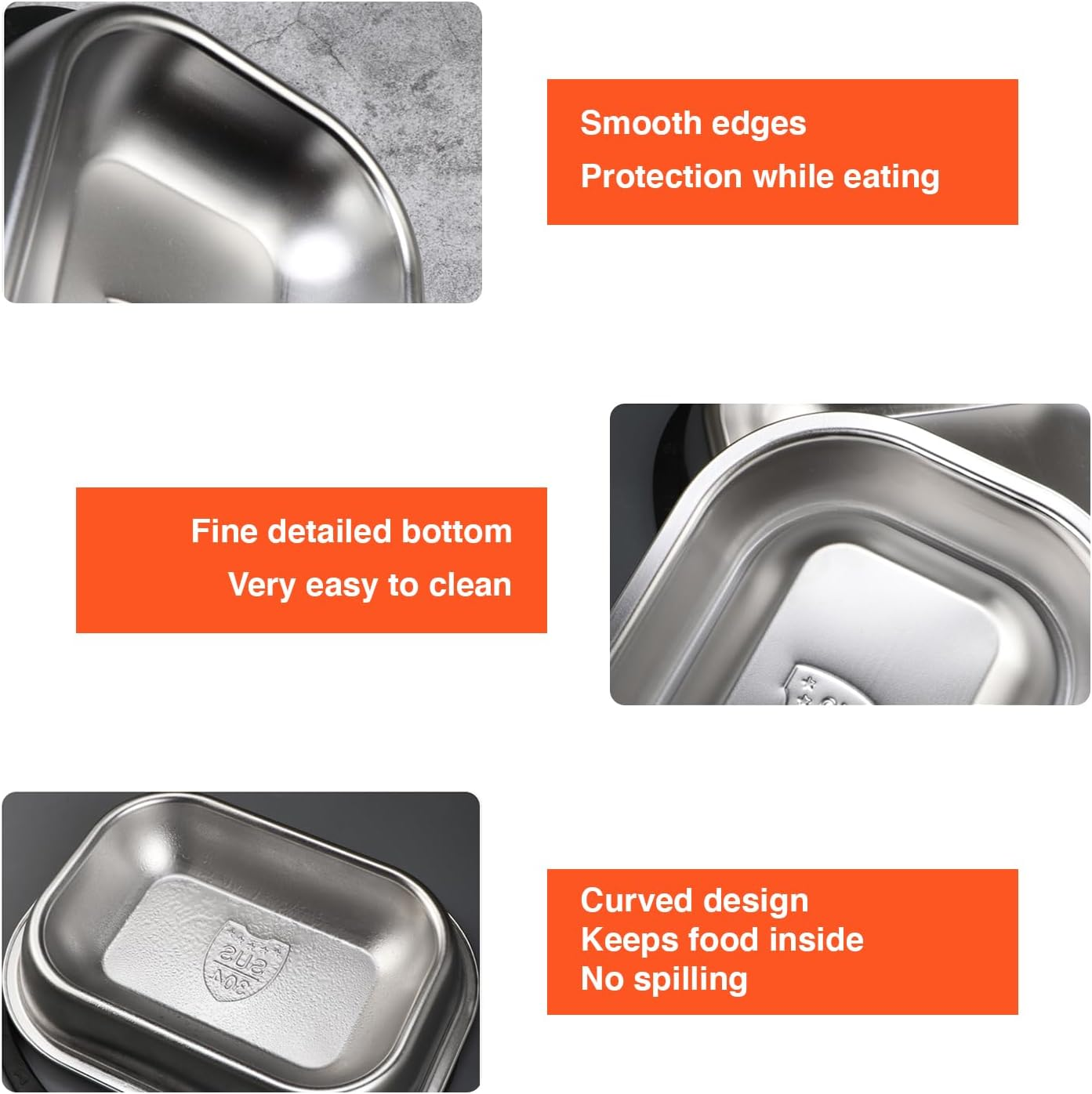 Stainless Steel Dog Bowl, Dog Bowl with Non-Slip Rubber Base, Water Bowl for Dogs, Large Dog Bowls, Metal Dog Bowls, Dog Bowls for Cats, Large Dog Bowls image number 2