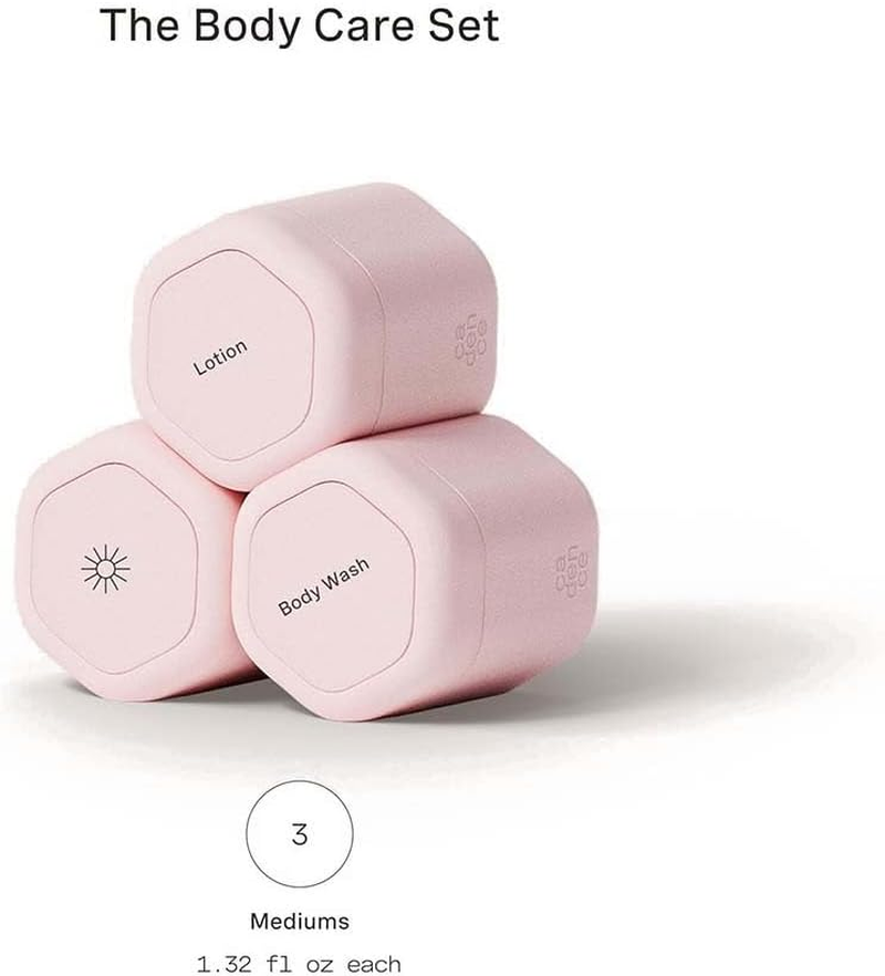 Baishengshili 3-Pack Magnetic Travel Containers for Toiletries, Leakproof Wide Mouth Refillable Bottles for Shampoo, Conditioner, Lotion and Cleanser (6.2 Oz, Roseate) image number 1