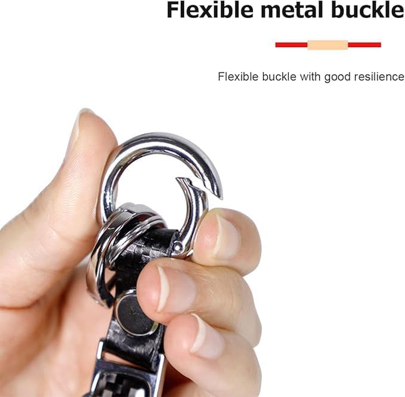 Carbon Fiber Car Keychain, Microfiber Leather Key Chain, Waterproof Car Shape Key Fob Key Ring Holder