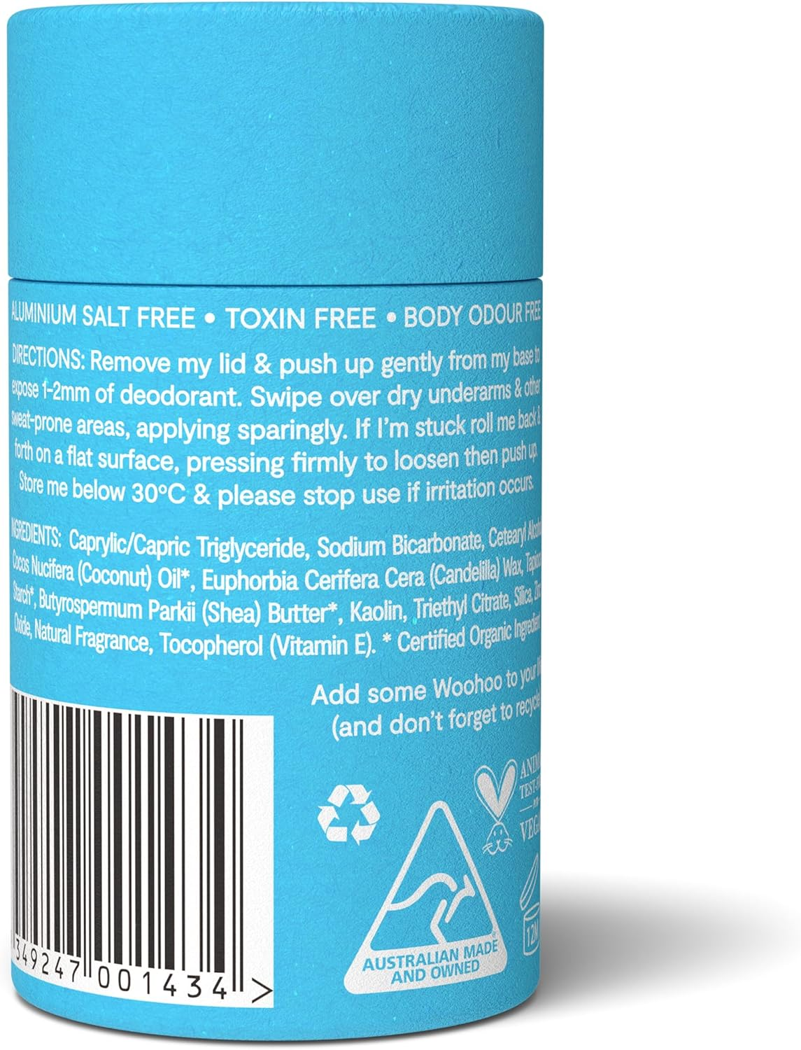Woohoo Body Natural Deodorant and Anti-Chafe Stick 60 G, Surf image number 4