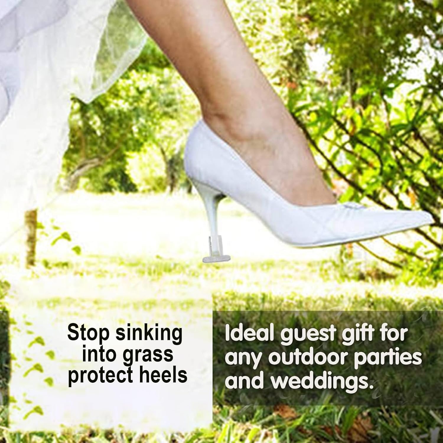 Grass Heel Protector for Shoes Women, Heel Cap for High Heel Grass, Heel Cover for Pump Heel Grass Stoppers Heel Guards for High Heel Shoes Noise Protector for Grass Heel Stoppers for Grass Wedding