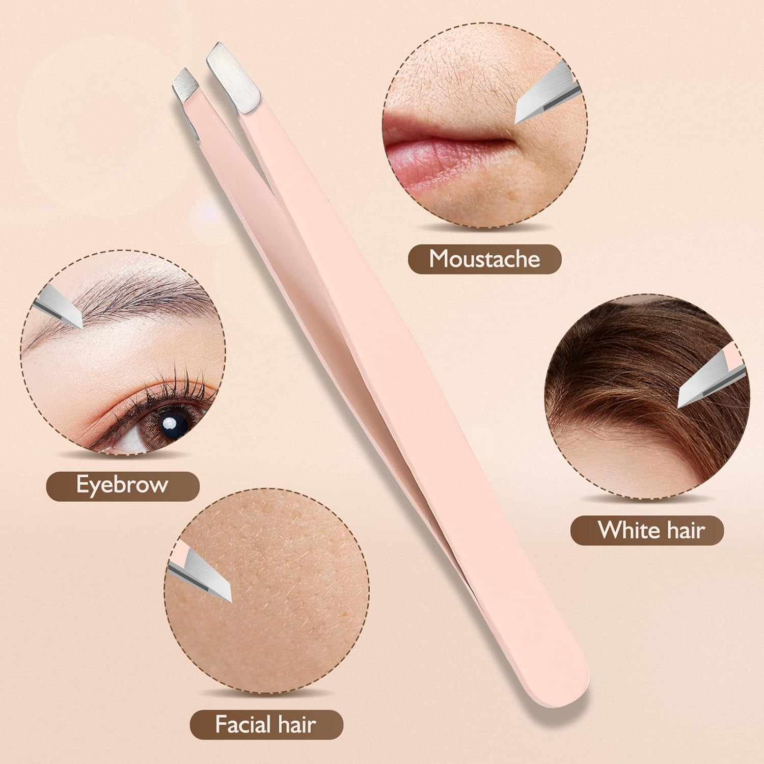 WSYUB Blackhead Tweezers, Pimple Popper Tool Kit, Blackhead Extractor,Ingrown Hair Tweezers, Blemish and Blackhead Removal Tools image number 1