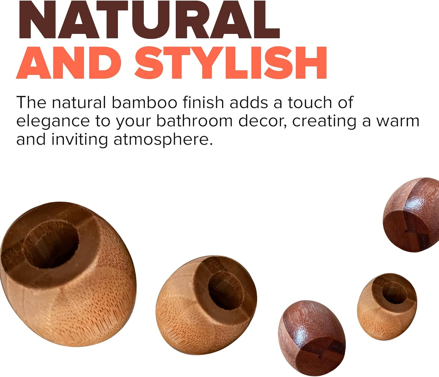 Naturals - Compact Bamboo Toothbrush Holder Eco-Friendly & Affordable Keeps Bamboo Toothbrushes Dry Ideal for Hygienic Bathroom Decor image number 4