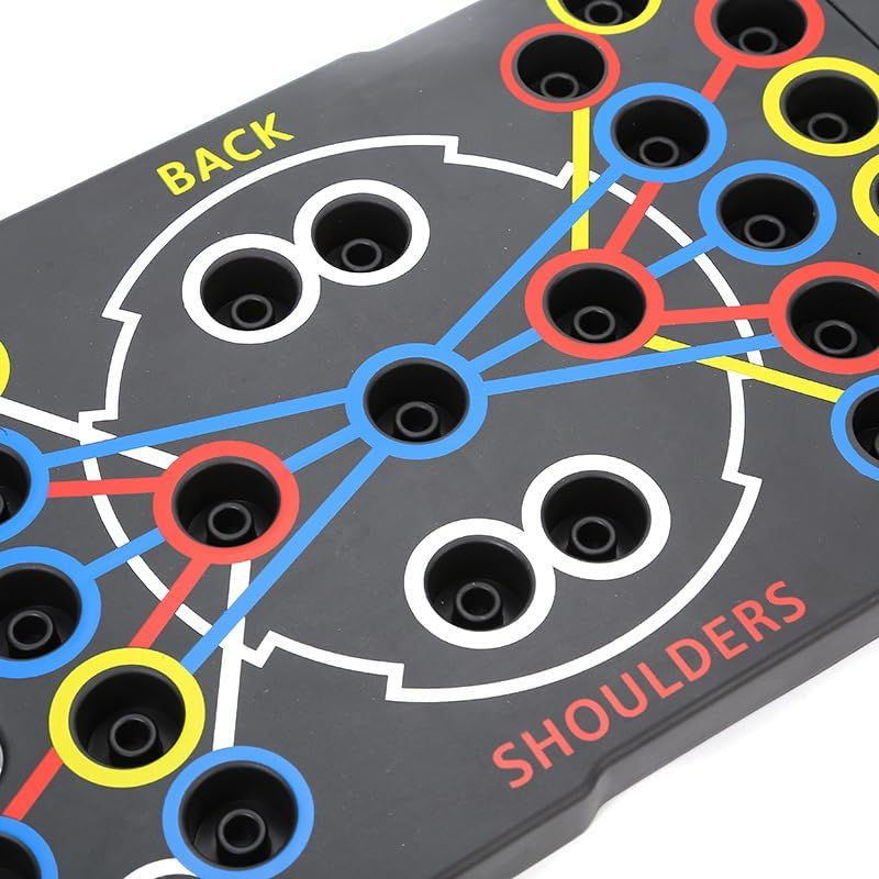 Foldable Push up Board,54 in 1 Push up Board for Men, Multifunction with Color,Resistance Bands with Handles, at Home Workout Equipment for Perfect image number 4