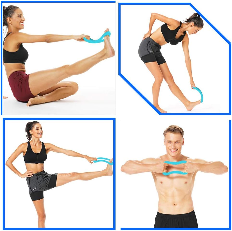 Sunsign 2 Pack Adjustable Soft Yoga Ring Pilates Ring Fitness Ring Full Body Toning Fitness Circle Great for Shoulder Back Arm Leg Pain Green image number 2