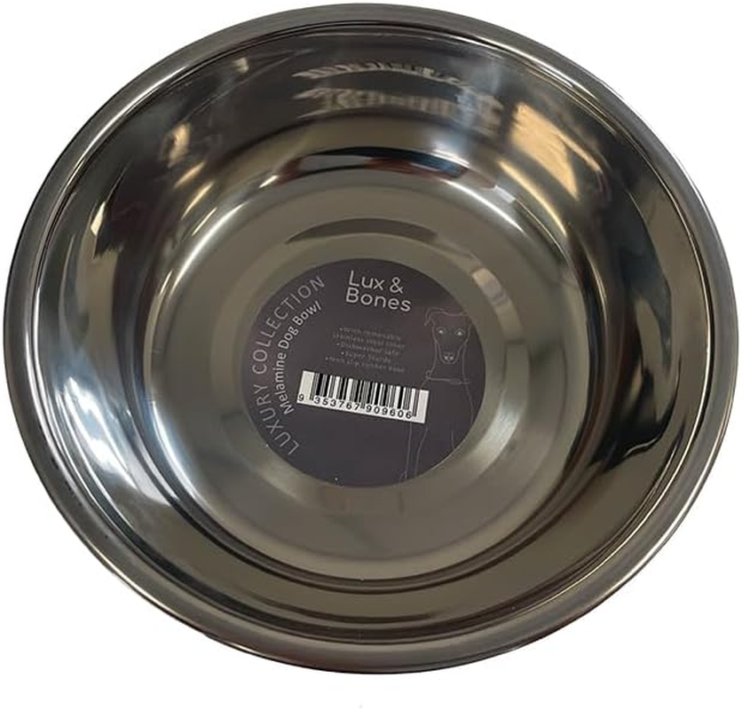 Lux & Bones 520Ml 2 Cup Heavy Duty Stainless Steel Dog Bowl Set Dog Food Dish - Rust Resistant, Food Grade, Non-Slip, Quiet and Stable for Cats and Dogs, Suitable for Dry and Wet Foods, Grey image number 3