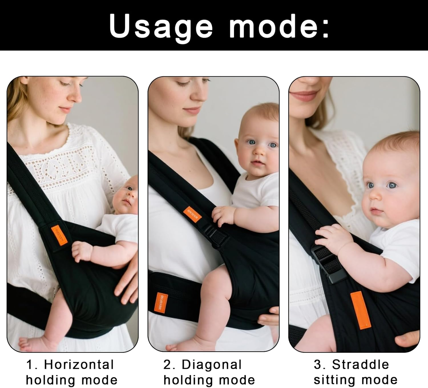 Baby Toddler Sling Carrier Adjustable Lightweight Waist Sling Non-Slip Side Child Chest Hip Seat Carrier Breathable Ergonomic Design for Outdoor Travel Suitable for 0-3 Years Old Babies image number 3
