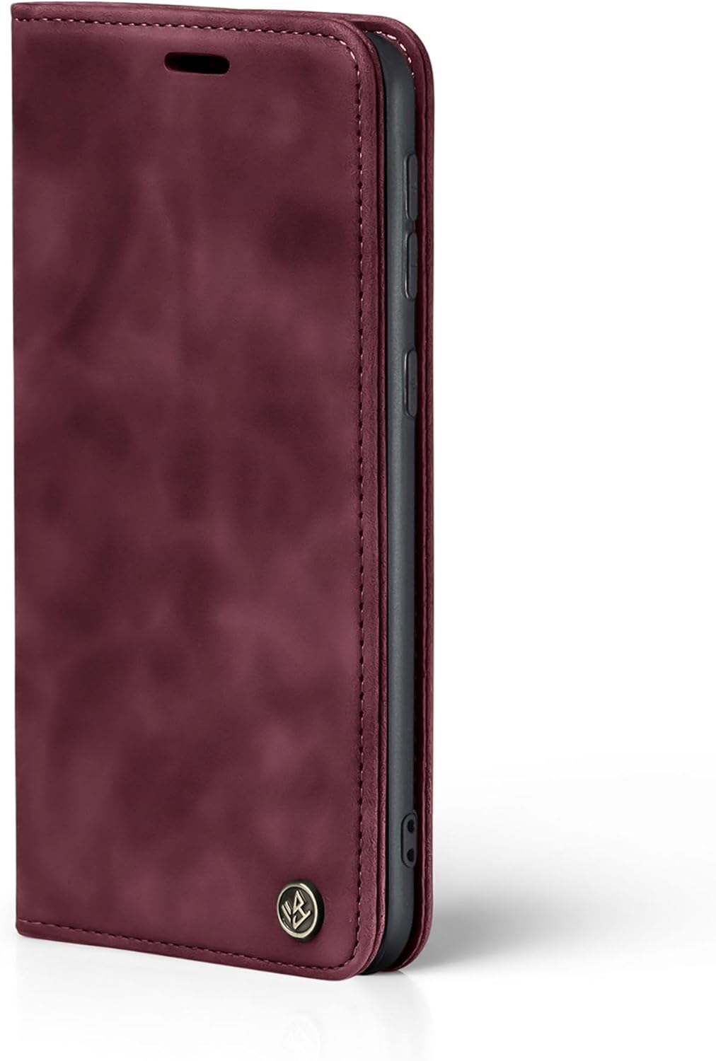 LBH Mobile Phone Case for Samsung Galaxy A36 5G in Wine Red with Card and Money Compartment Smartphone Case with Stand Function Flip Case Protective Cover Magnetic Closure Vintage image number 6