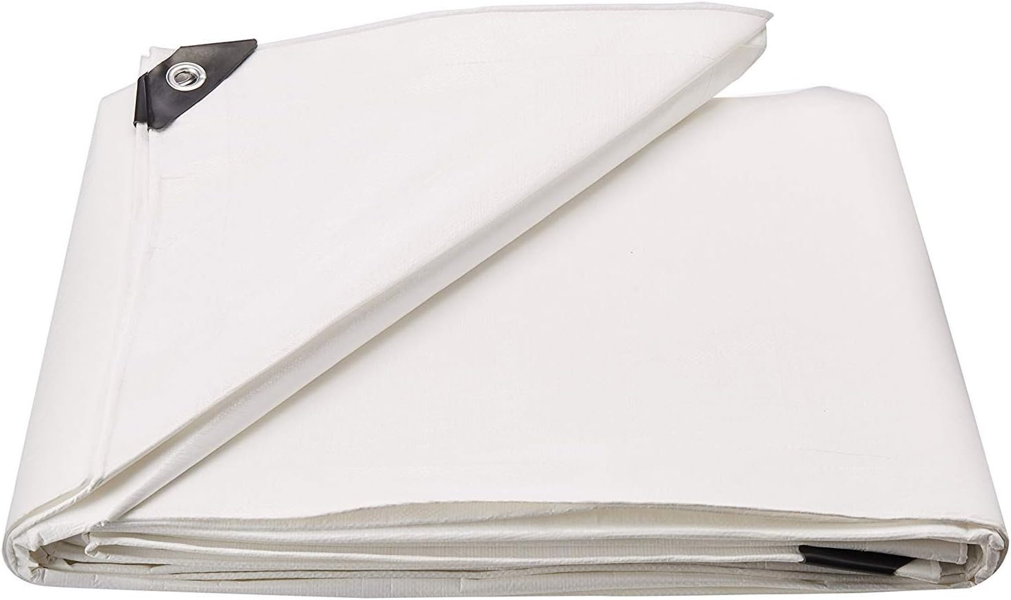 Dry Top 10' X 15' Heavy Duty White Full Size 10-Mil Poly Tarp Item #310153 image number 1