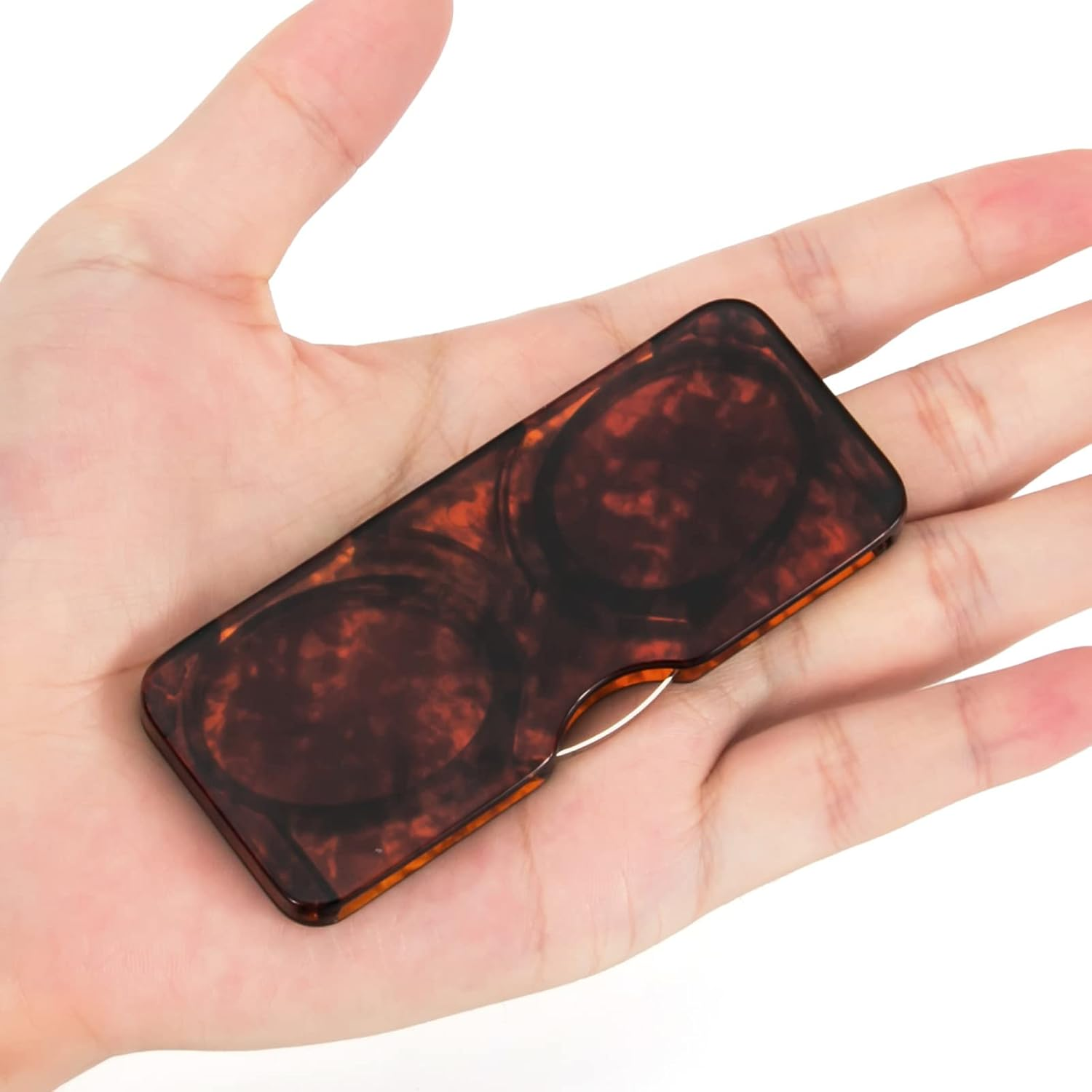 REAVEE Go Everywhere Nose Resting Pinching Reading Glasses with Pod Case Thin Reading Glasses for Men image number 1