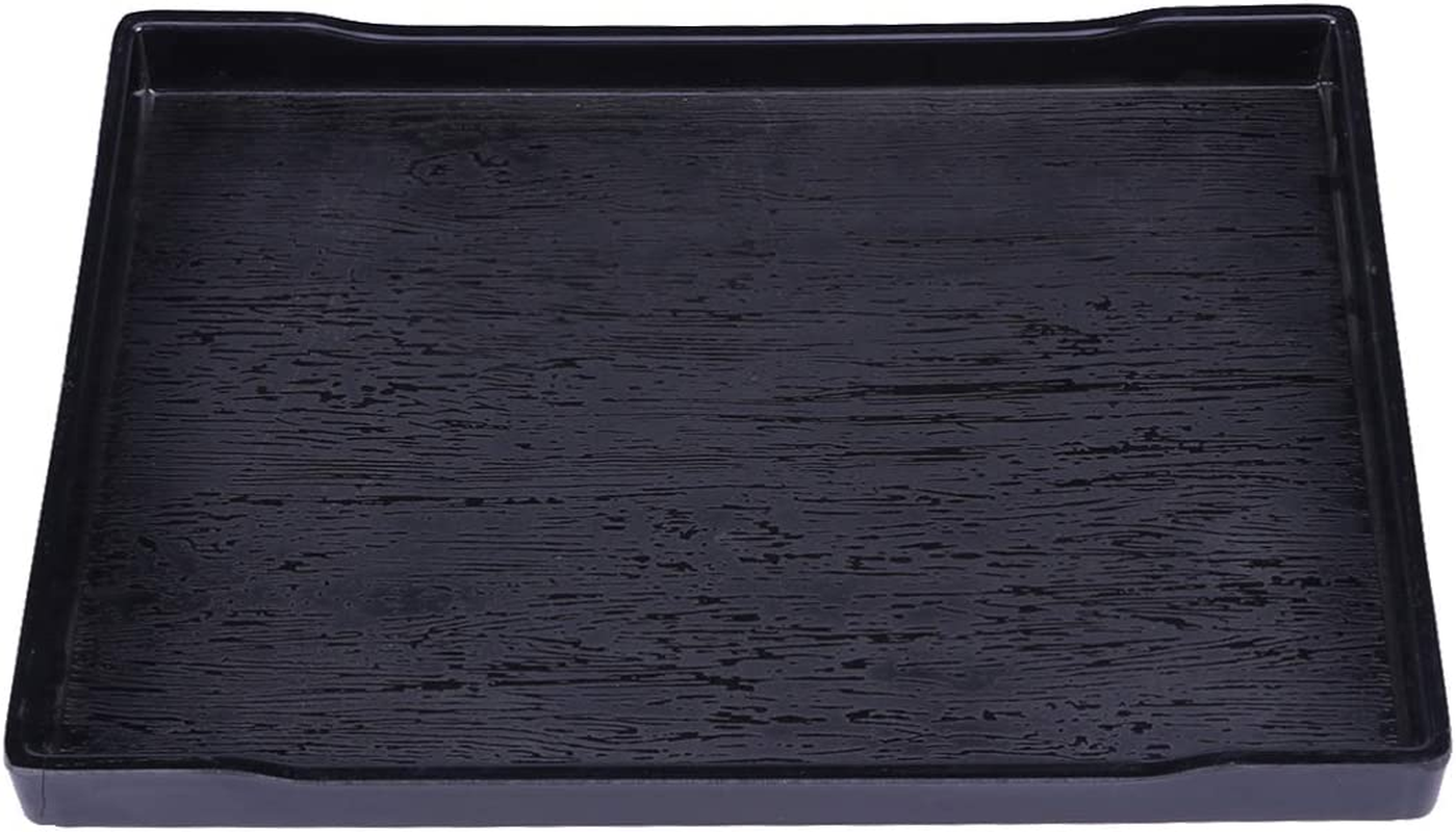 TEHAUX Reptile Food Bowl, Tortoise Large Food & Water Dish Reptile Large Plate Basking Platform Fits for Feed Bath (Black, 24.5 * 18 * 2Cm) image number 4