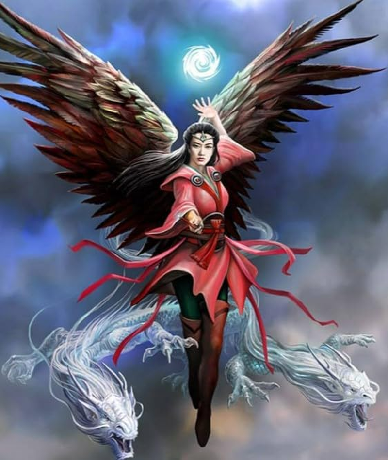 Anne Stokes Quilt Cover Set - Elemental Magic Air (Single) image number 1