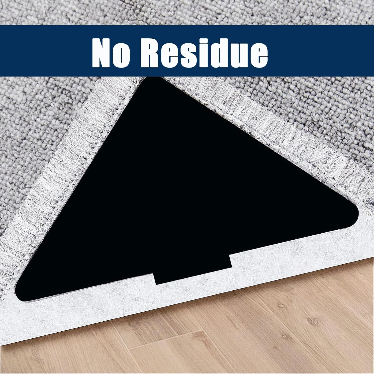 Rug Grippers, 16 Pcs Double Sided anti Curling Washable Removable Rug Grip Tape, Non Slip Adhesive Pad for Hardwood Floor, Tile, Mats, Wall image number 4