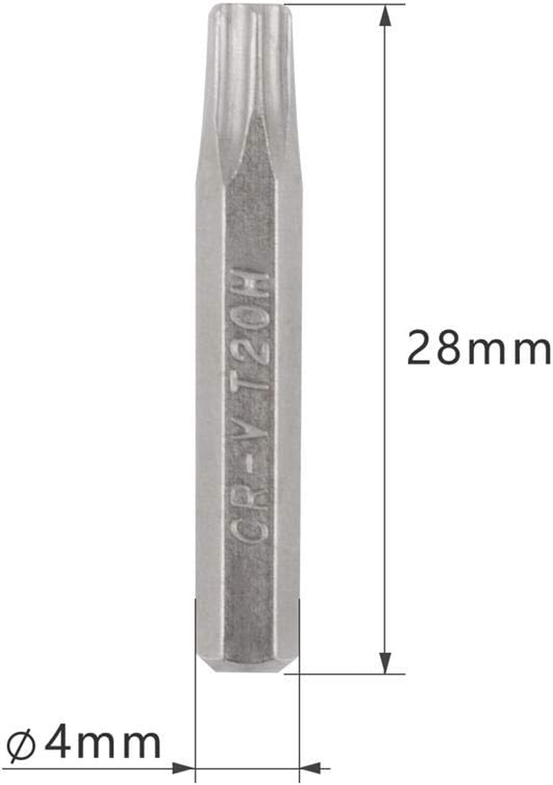 Gunpla 10 Pieces 4 Mm Torx Screwdriver Star Bit Set Precision Head Safety Bits Hex Shank CR-V Steel Quick Release Shaft for Easy Attachment Electronic Repair T3 -T20