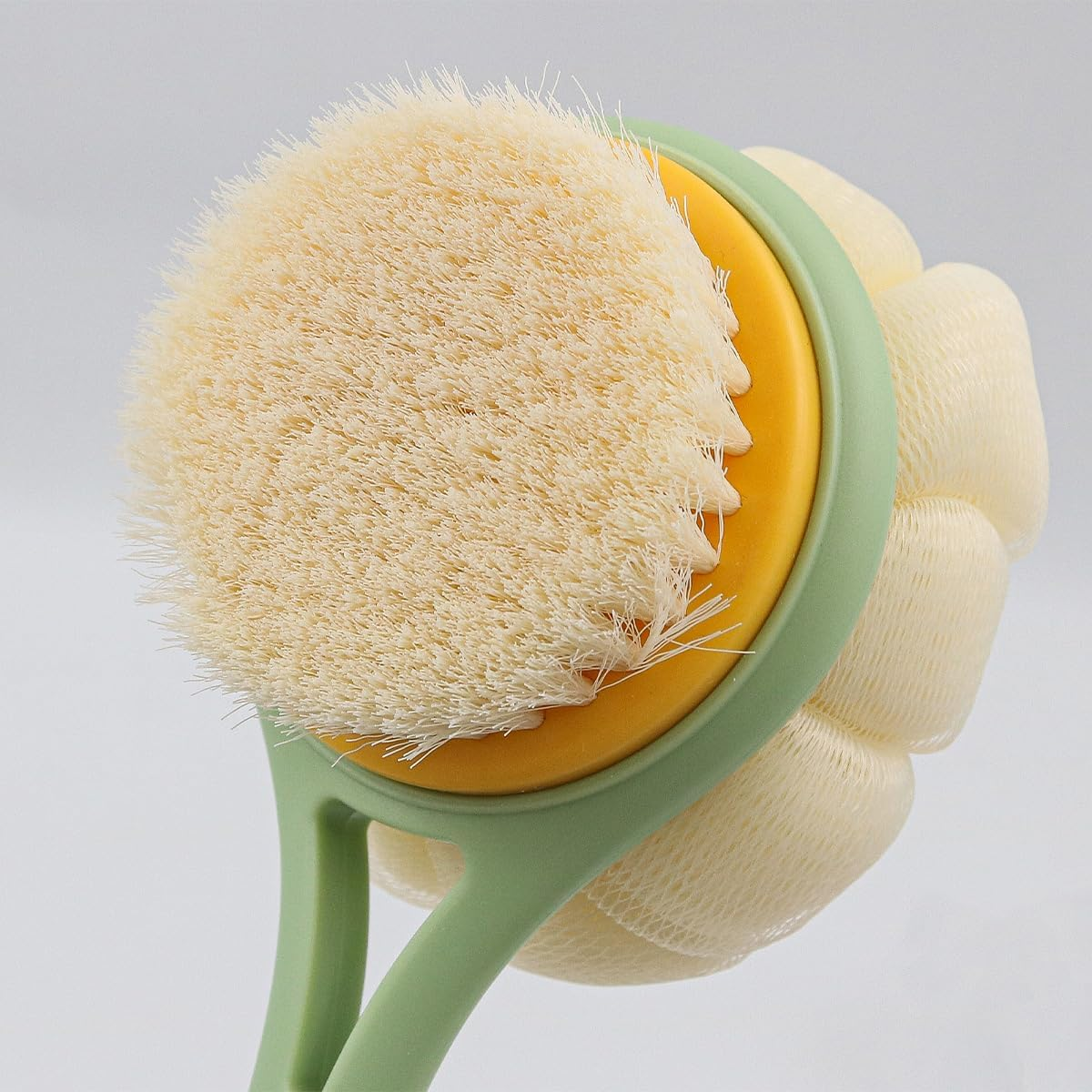 NUZAMAS Body Brush Back Scrubber Double Sided Body Shower Brush with Long Handle Bath Brush with Soft Bristles and Bath Ball for Massage Bathing Exfoliating image number 5