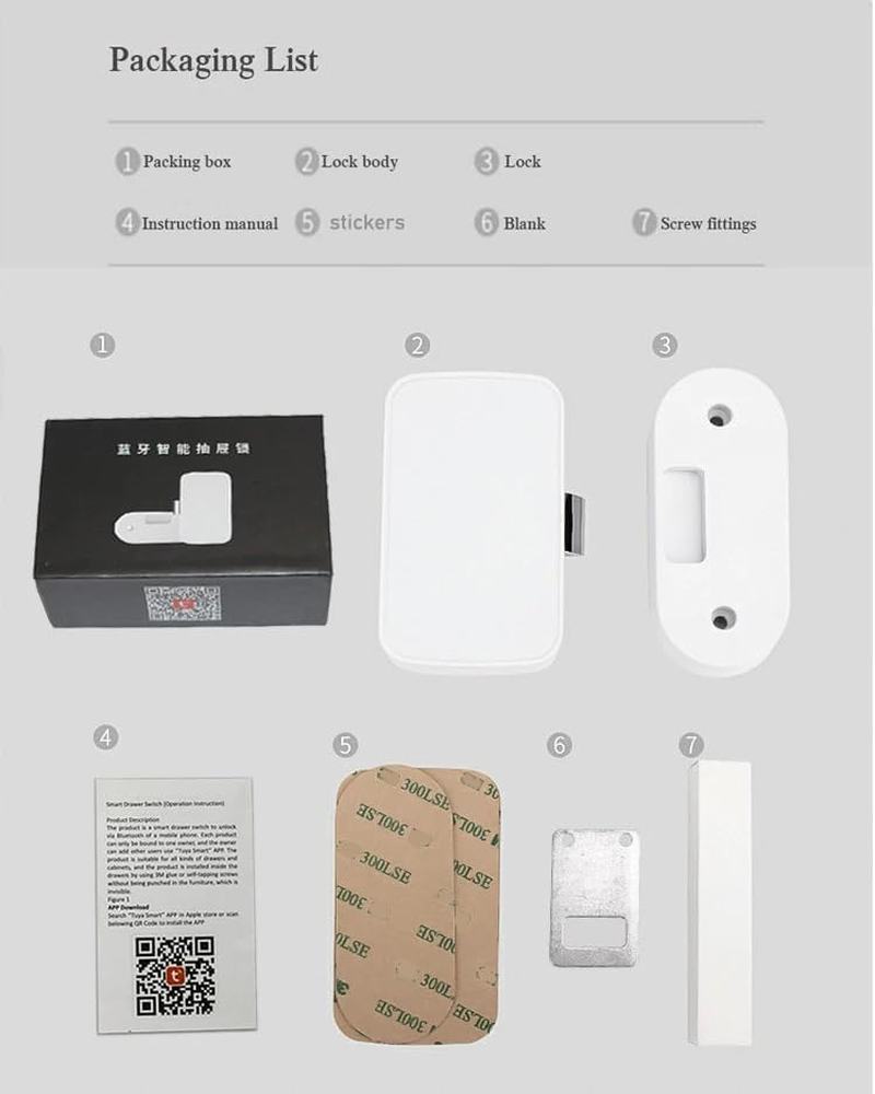 Mengshen Smart RFID Cabinet Lock Hidden Safety Keyless Drawer Lock Mobile App Unlock No Drilling NFC Card Key Baby Proofing Child Safety Cabinet Locks image number 5