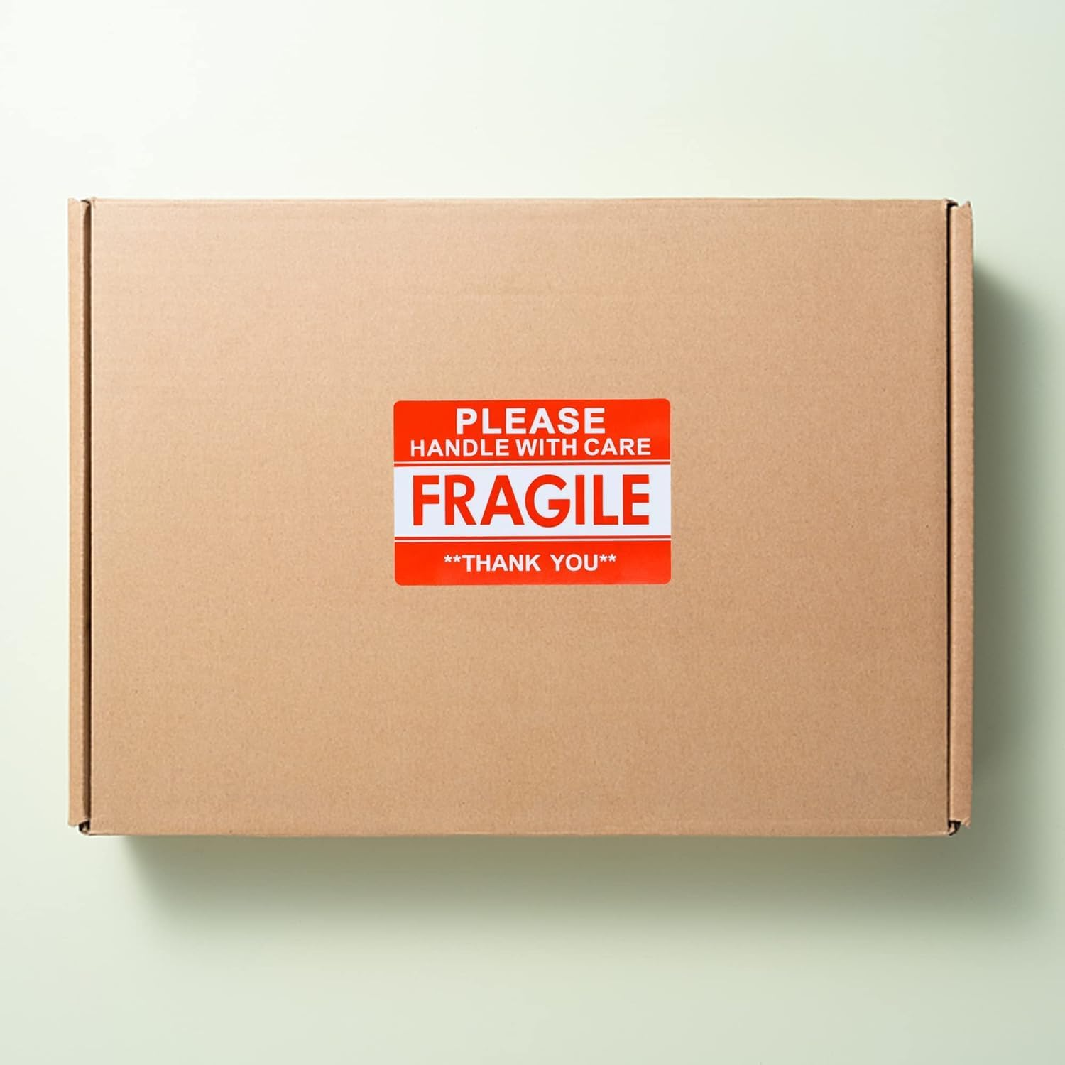 Hybsk Fragile Stickers Handle with Care Warning Packing Shipping Label for Corrugated Cartons, Plastic Drums, 300 Labels per Roll,Permanent Adhesive (2X3 Inch) image number 3