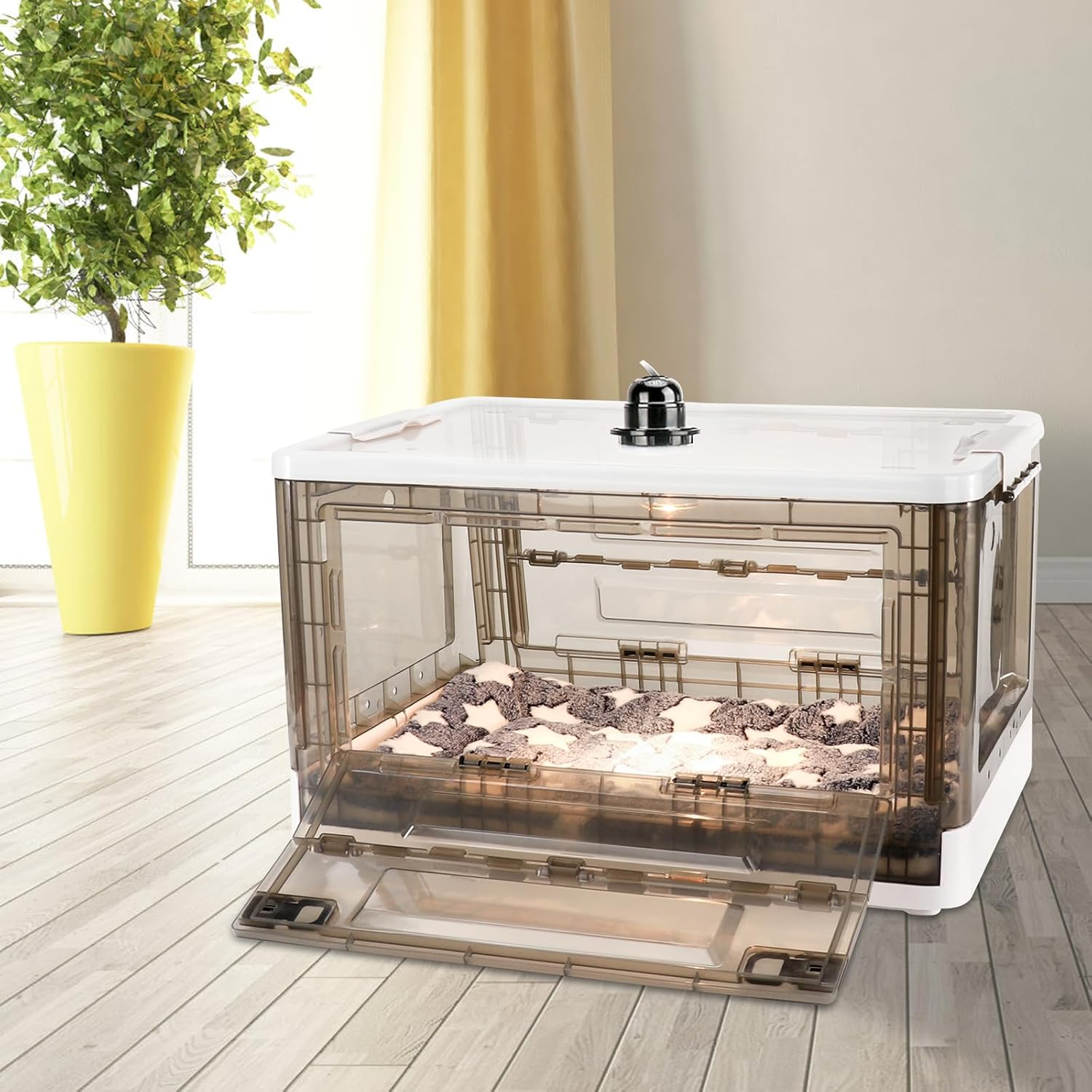 HKDQ Puppy Incubator with Heating - Kitten Incubator for Newborn Puppies and Kittens, Includes Puppy Bed Mat and Pet Feeding Bottle Kit (Medium) image number 3