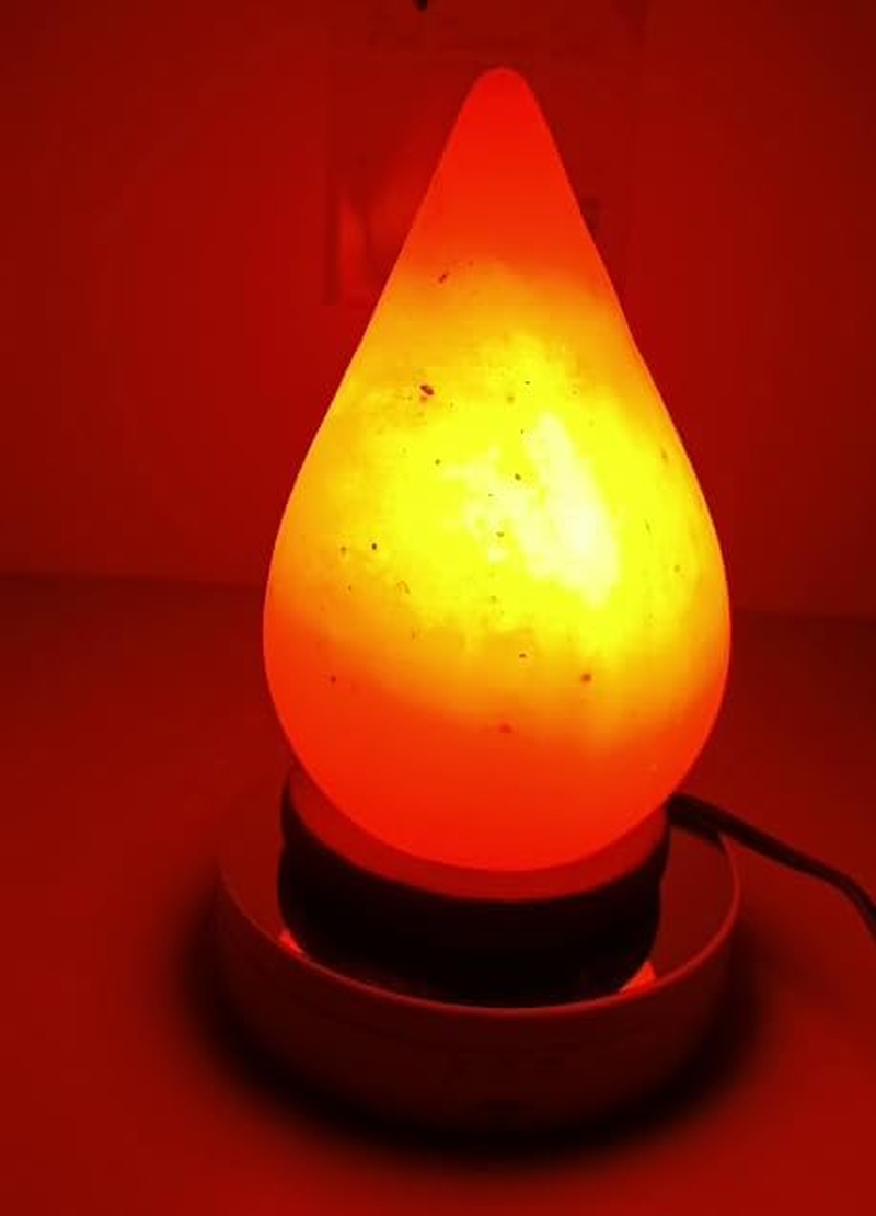 2-3 KG Premium Natural Red Teardrop Salt Lamp 100% Authentic, Handcrafted from the Foothills of the Himalayas Beautifully Hand Craft Teardrop Comes with Complete Electric Fitting