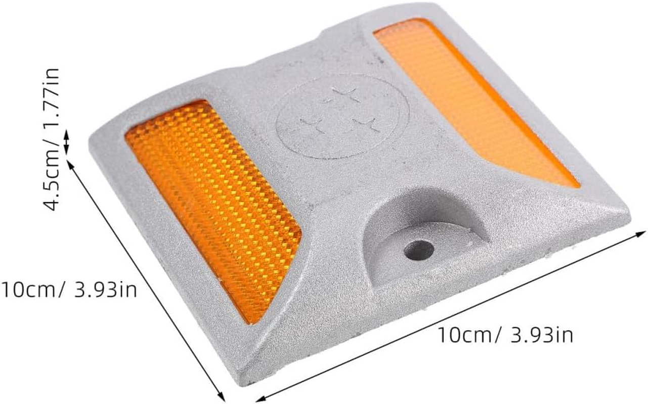 Reflective Road Markers Driveway Marker Road Studs Aluminum Pavement Reflectors Waterproof Nighttime Safety 2 Pack image number 4