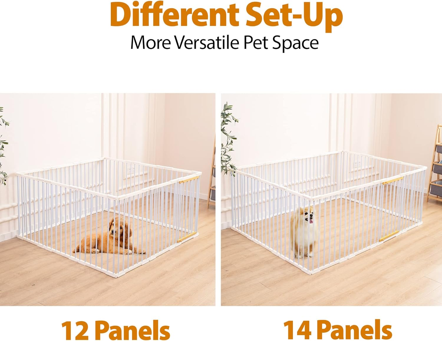 Topet Portable Pet Dog Playpen Enclosure Cage Puppy Exercise Cage Play Pen Fence 8/10/12/14/16 Panels - New Improved Design (14 Panel) image number 5