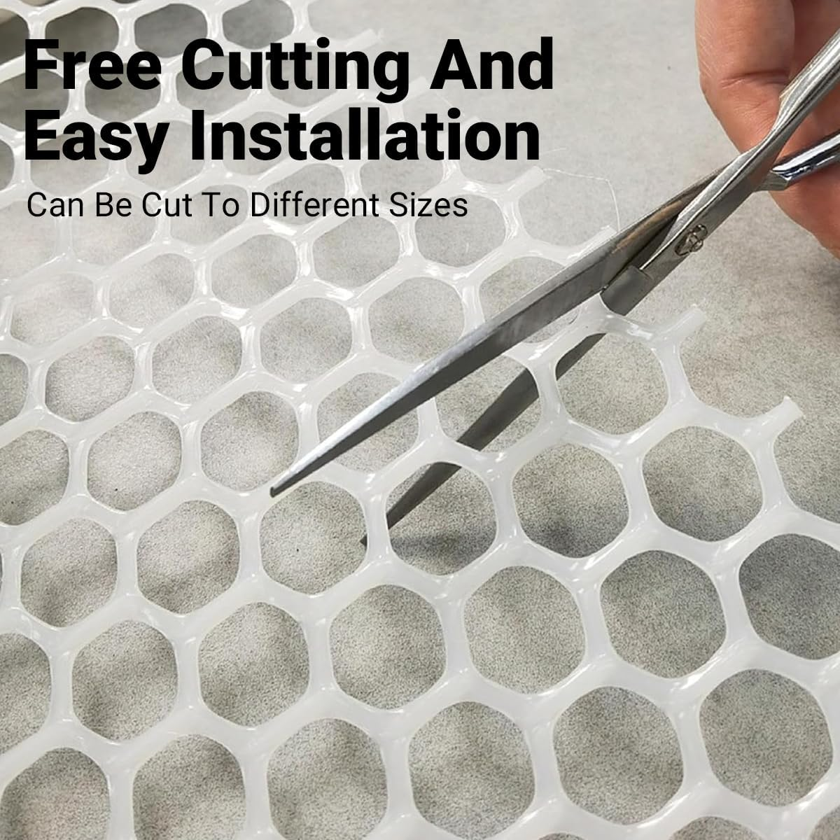 AIMALL Pet Fence Barrier Net for Dog Cage and Cat Pen Anti-Escape Grid Sheet Cuttable HDPE Mesh Panel 78.74In X 15.74In for Indoor Pet Safety image number 3