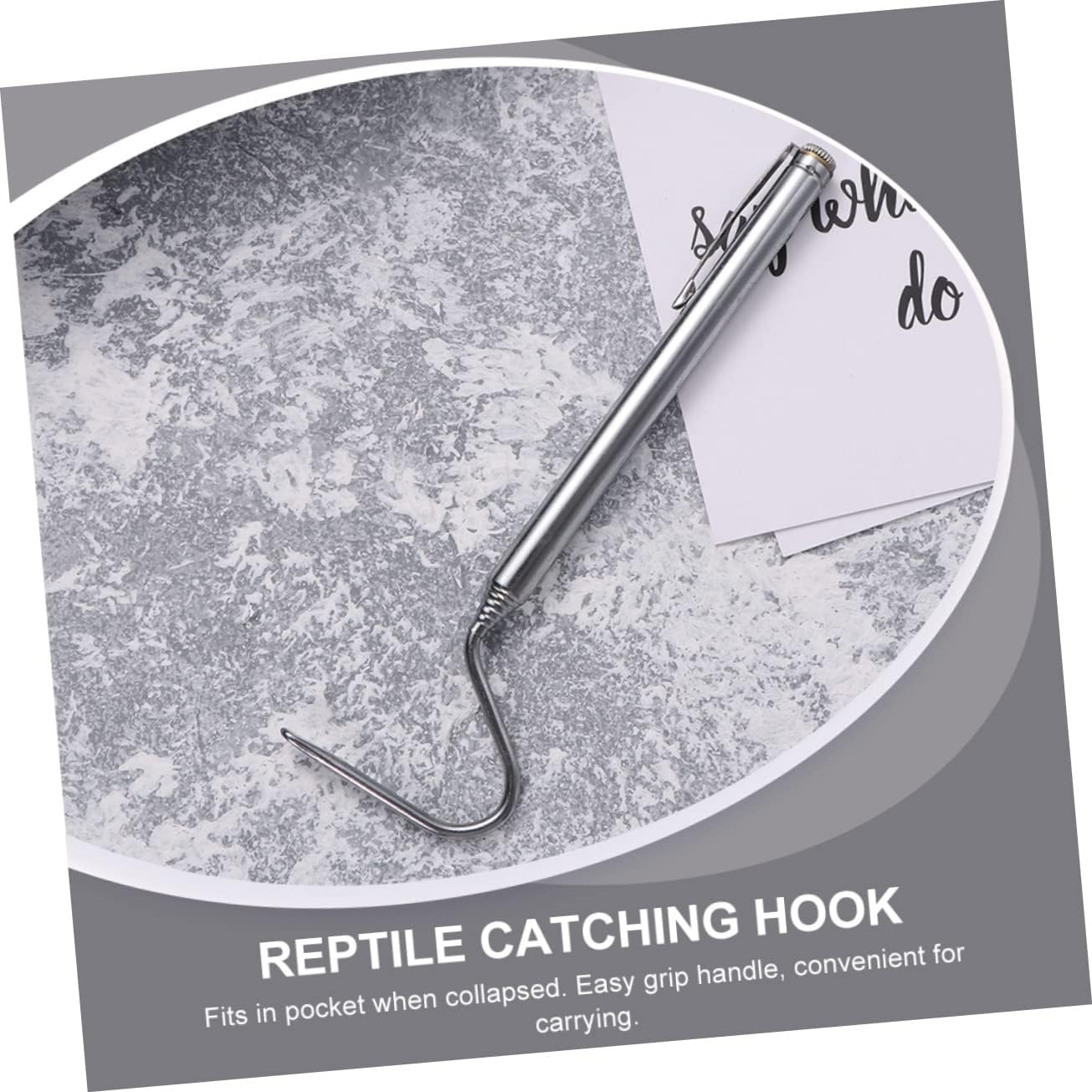 Yardwe 2Pcs Snake Catching Hooks Stainless Steel Extendable Reptile for Safe Handling of Snakes and Lizards Portable Catching Tools for Outdoor Use