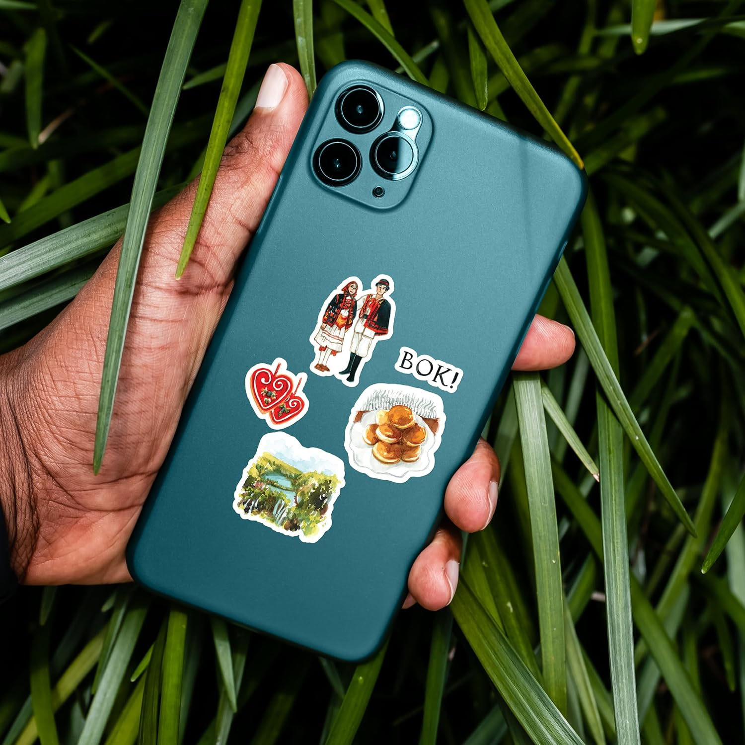 Navy Peony Captivating Croatia Travel Stickers (31 Pieces) - Watercolor, Croatian Vacation Decals for Journals, Scrapbooks, Water Bottles, Suitcase image number 1