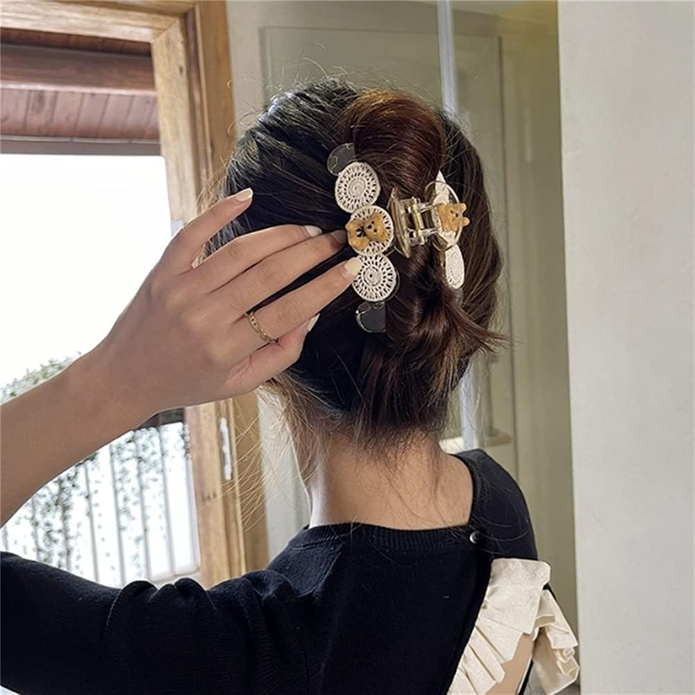 Hair Bobby Pins,Barrettes,Snap Clip,Hair Slides,Women Hairpins Elegant Girls Women Hairpins Crab Korean Hair Claw Clips Accessories for Headwear (Color : Black) (Color : Black) image number 1