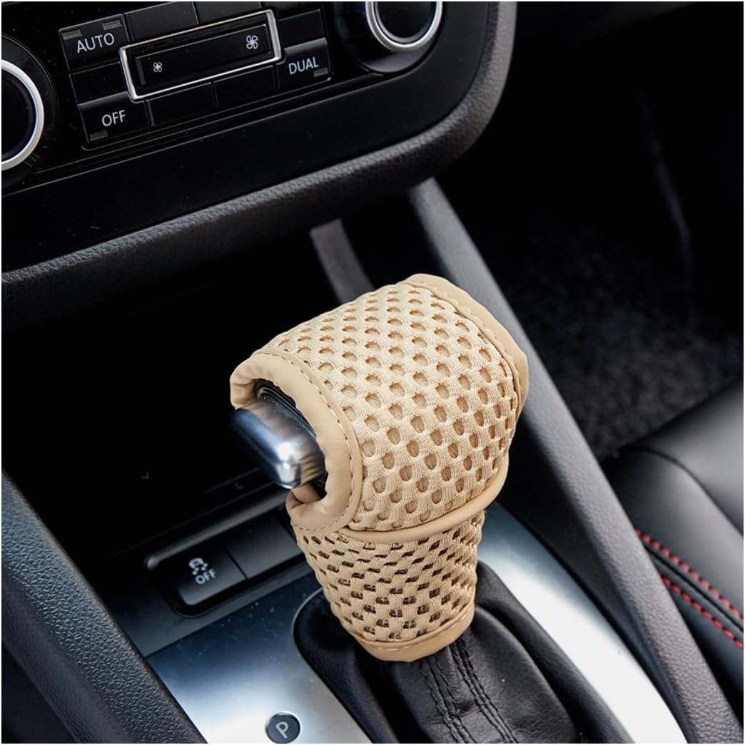 AUCELI Car Gear Shift Knob Cover, Automotive Manual Stick Shifting Handle Gear Shift Knob Protector, Vehicle Decoration Accessories Universal for SUV, Truck, RV and More