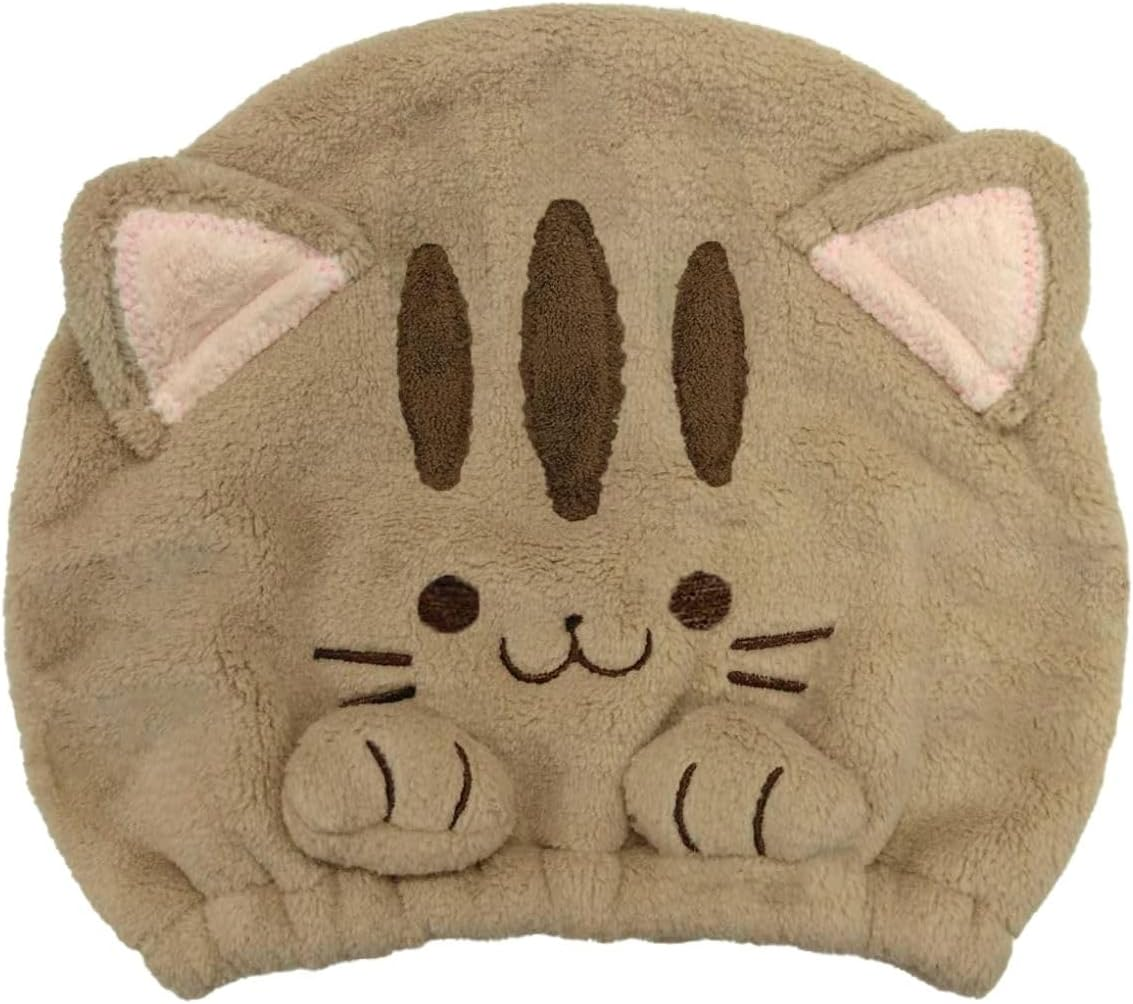 Witty Cat WB-185 Hair Dry Cap, Brown, Approx. W 10.6 X H 9.4 Inches (27 X 24 Cm)