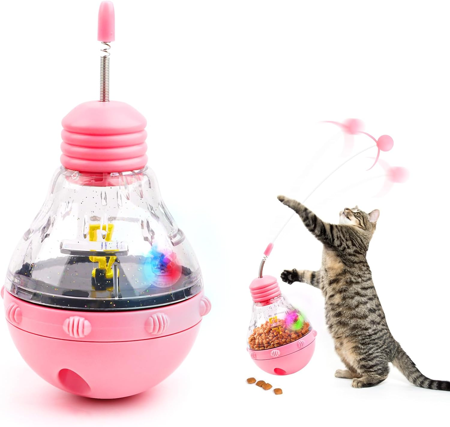 LWMTT Interactive Cat Toy Cat Balls 3 in 1 Automatic Intelligence Toy Kitten Wand Cat Toy Self-Employment for Slow Feeding Training image number 1