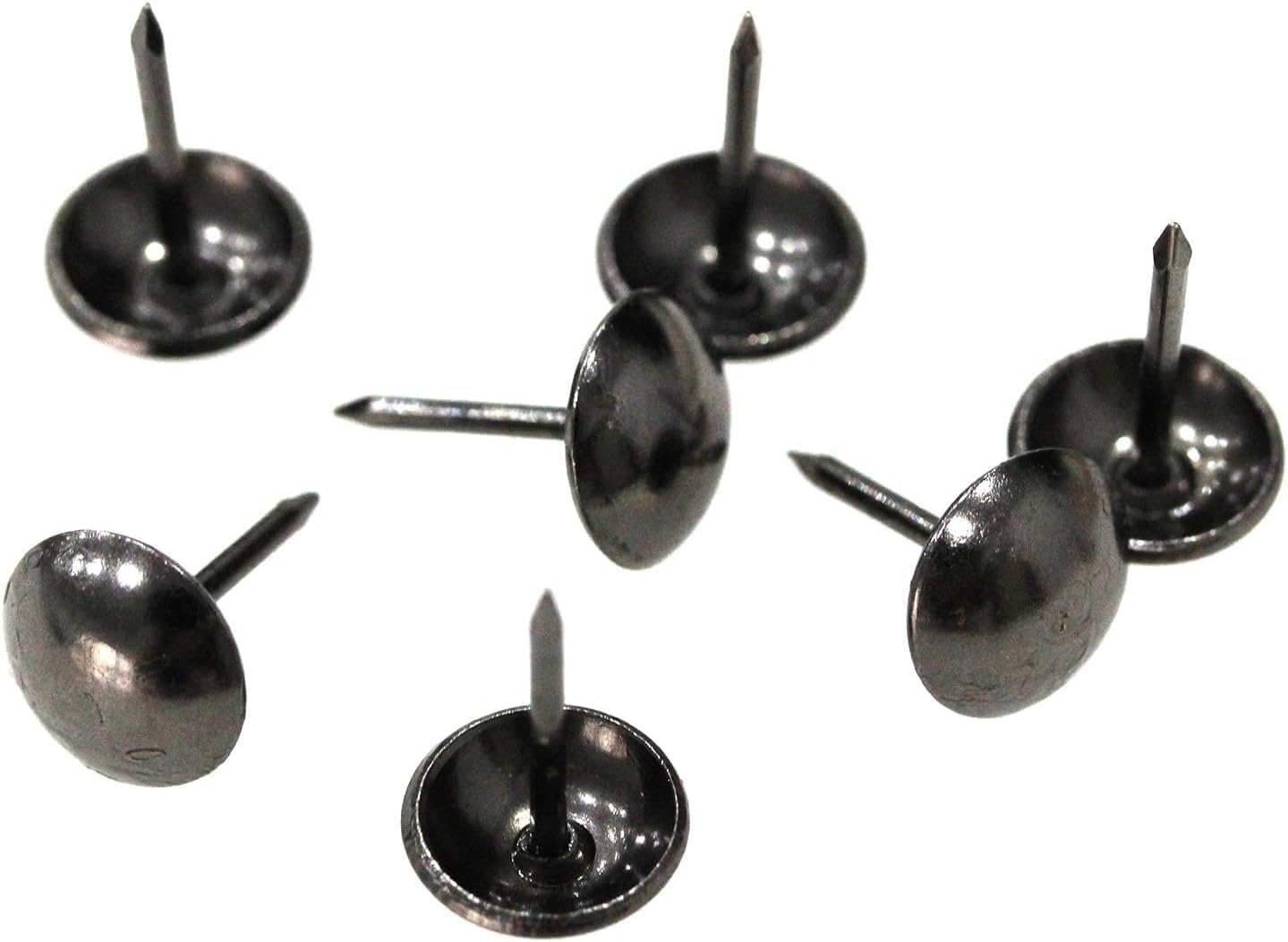 500 Pieces Drawing Pins, Betterjonny 11 * 17Mm Black Upholstery Tacks Iron Thumb Tacks Push Pins Decorative Furniture Head Nail Pin Door Nail for Home Office or DIY image number 2