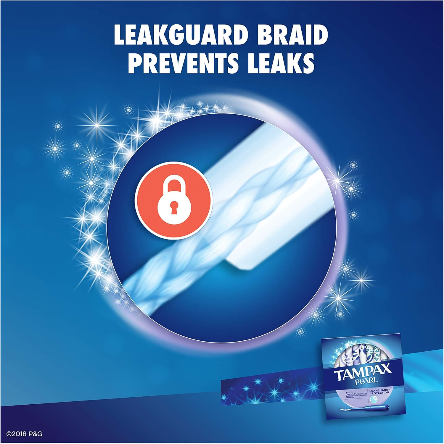 Tampax Pearl Plastic Tampons, Light Absorbency, Unscented, 36 Count (Pack of 2) (72 Total Count) (Packaging May Vary) image number 3