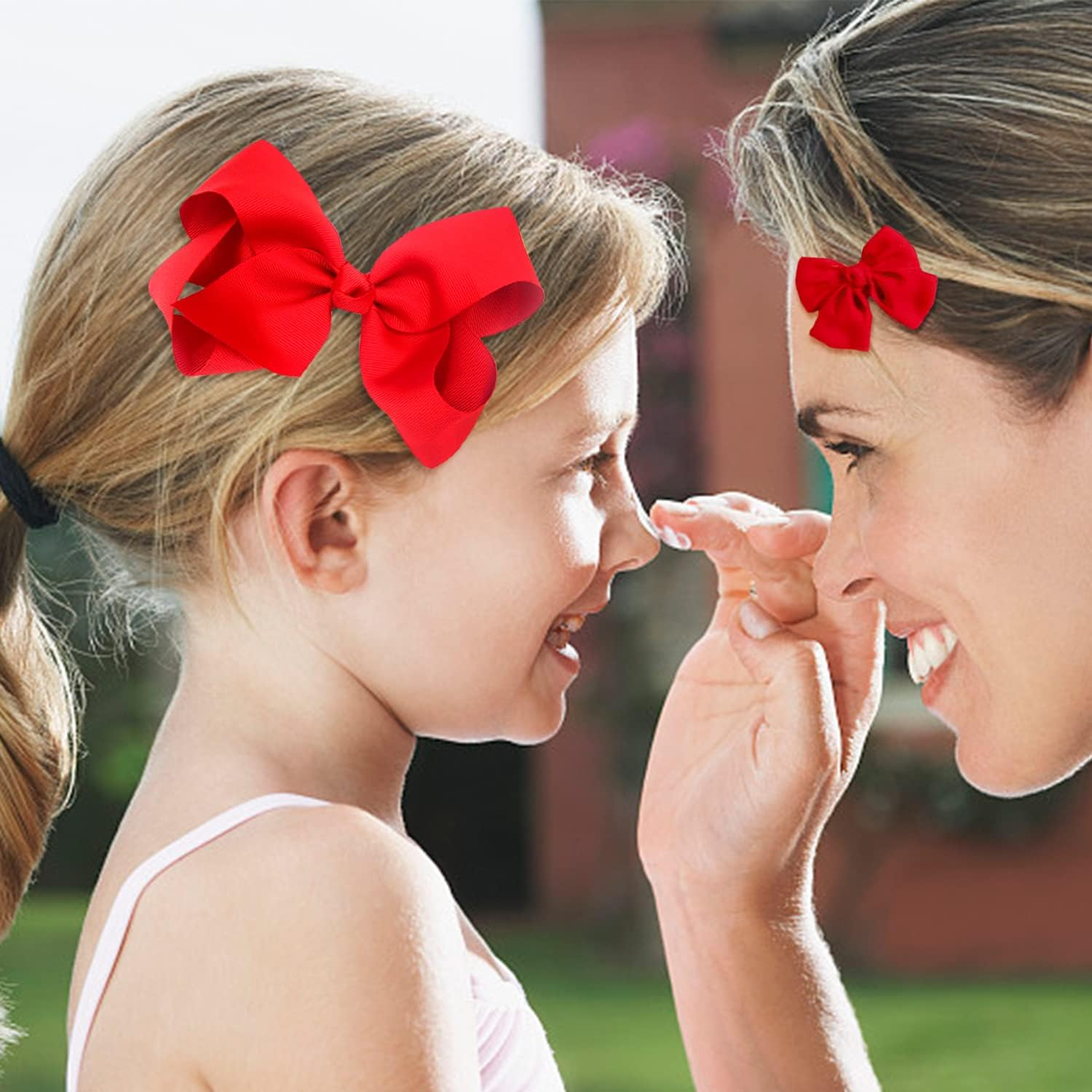 23 Pieces Kids Hair Accessories Set Bow Hair Clip Head Flower Ponytail Elastic Hair Rope Styling Accessories for Girls School Christmas Birthday Party (Red) image number 1